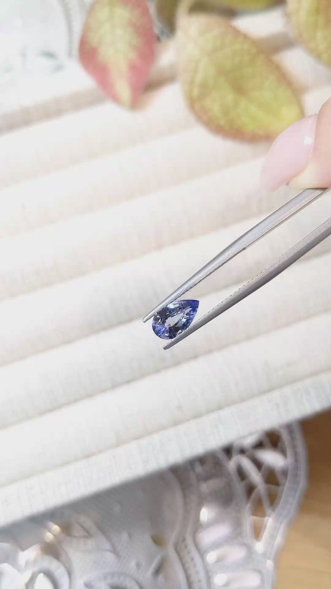 1.09 Ct. Blue Sapphire from Ceylon (Sri Lanka) Size Video