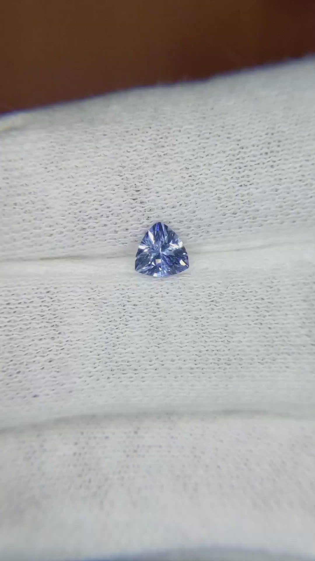 0.45 Ct. Blue Sapphire from Ceylon (Sri Lanka) Size Video
