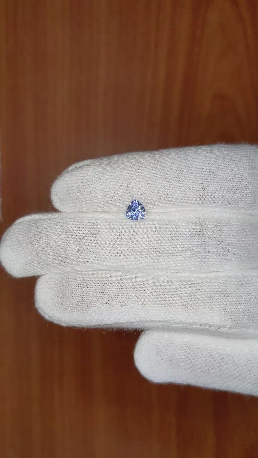 0.45 Ct. Blue Sapphire from Ceylon (Sri Lanka) Size Video