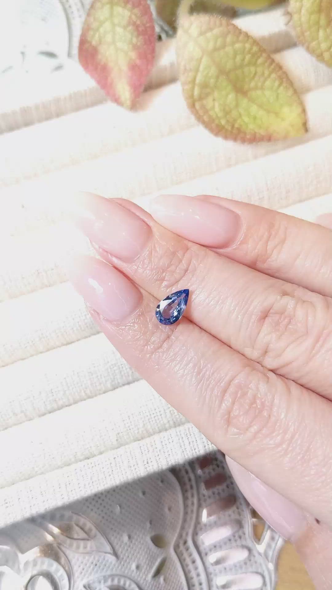 1.02 Ct. Blue Sapphire from Ceylon (Sri Lanka) Size Video