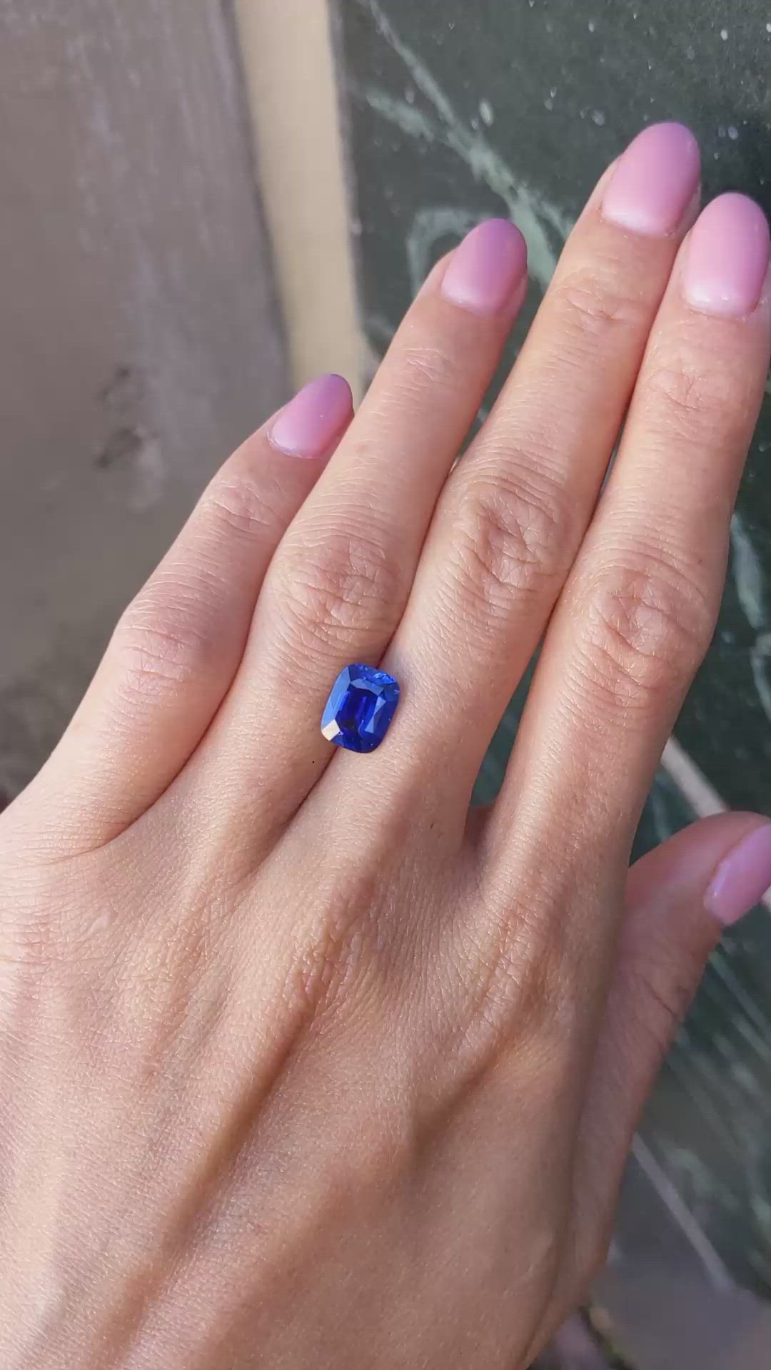 3.01 Ct. Blue Sapphire from Ceylon (Sri Lanka) Size Video