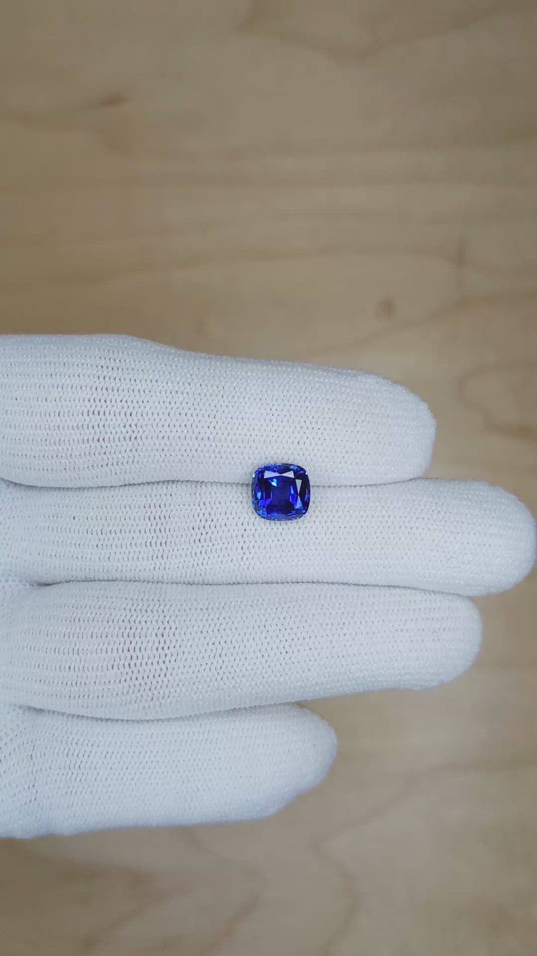 2.40 Ct. Blue Sapphire from Ceylon (Sri Lanka) Size Video