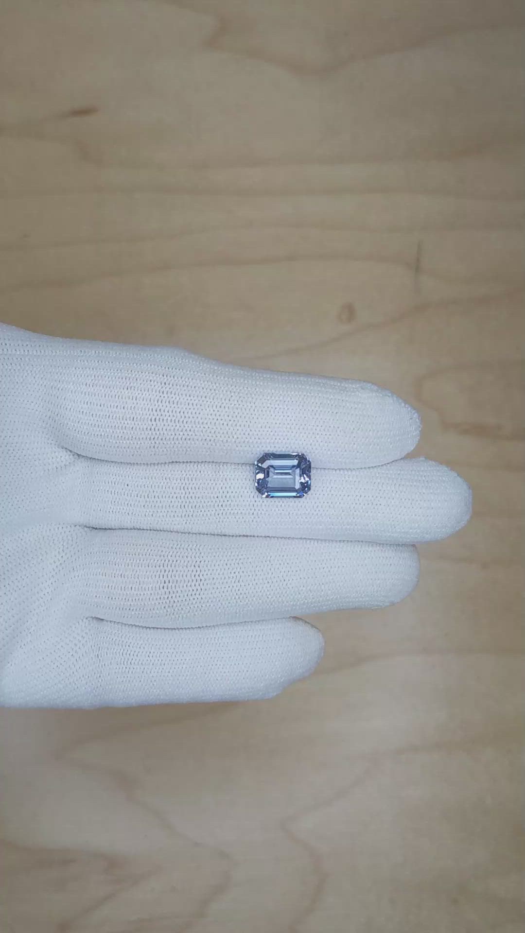 3.99 Ct. Violet Sapphire from Ceylon (Sri Lanka) Size Video