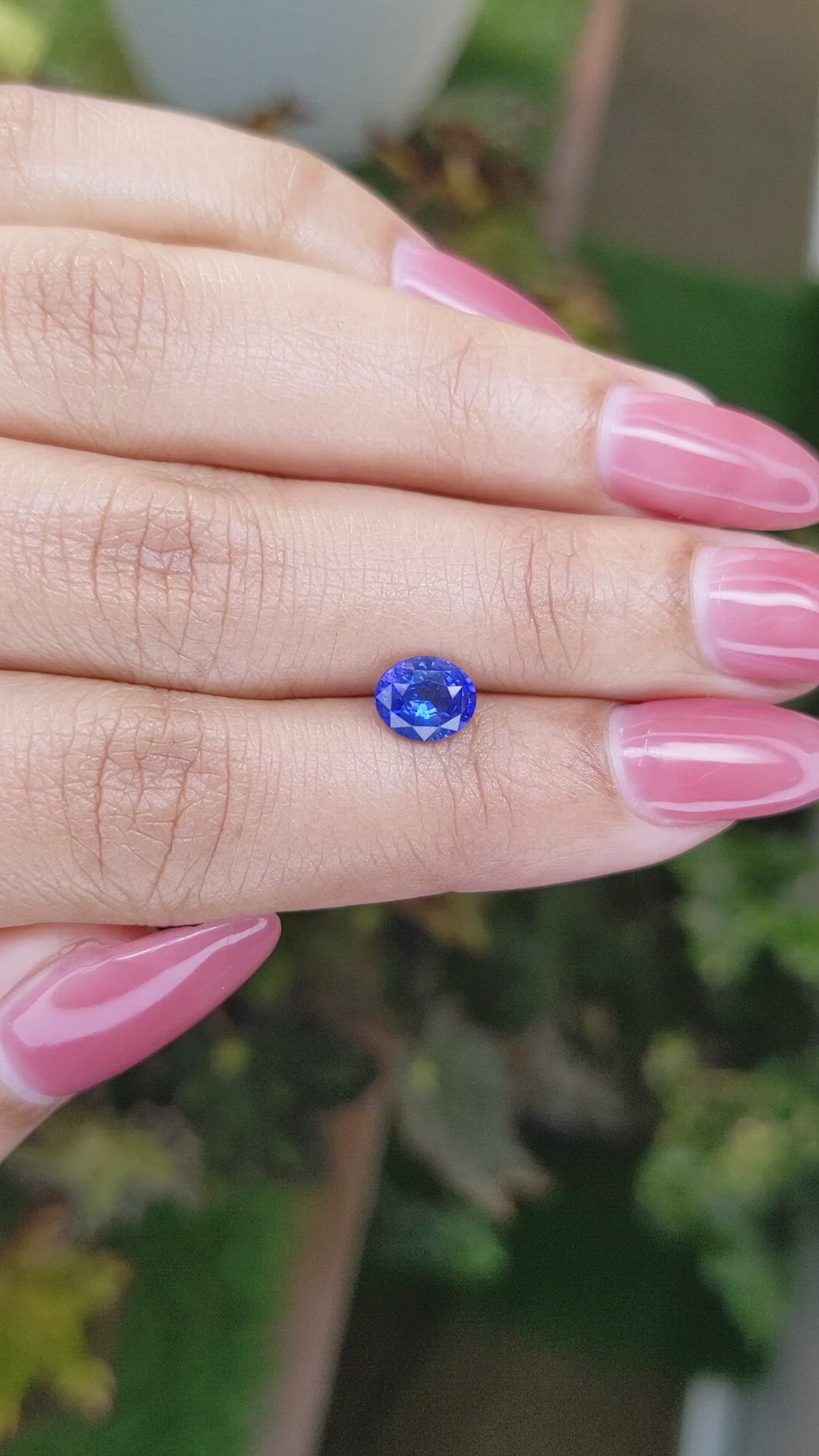 1.12 Ct. Blue Sapphire from Ceylon (Sri Lanka) Size Video