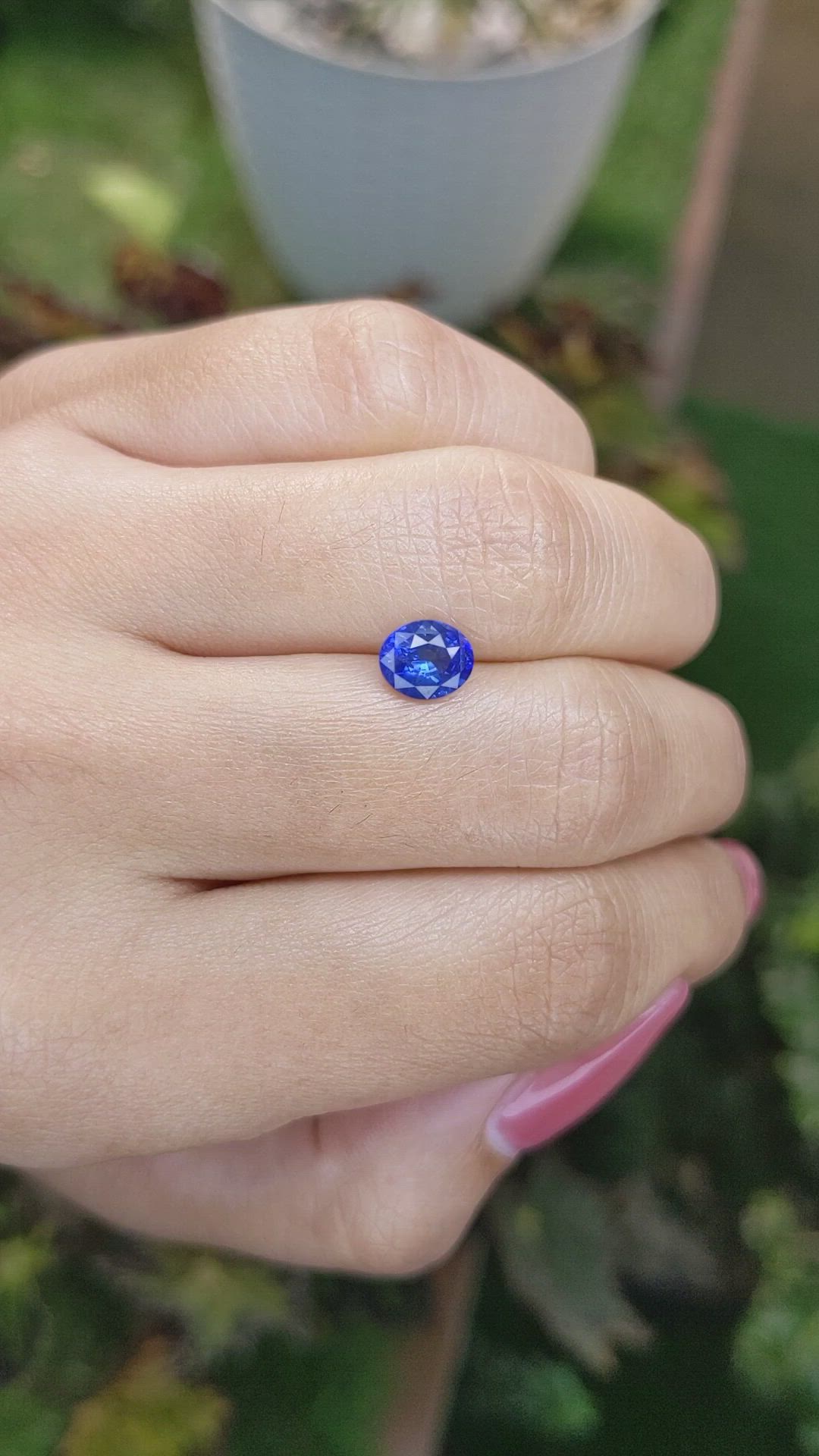 1.12 Ct. Blue Sapphire from Ceylon (Sri Lanka) Size Video