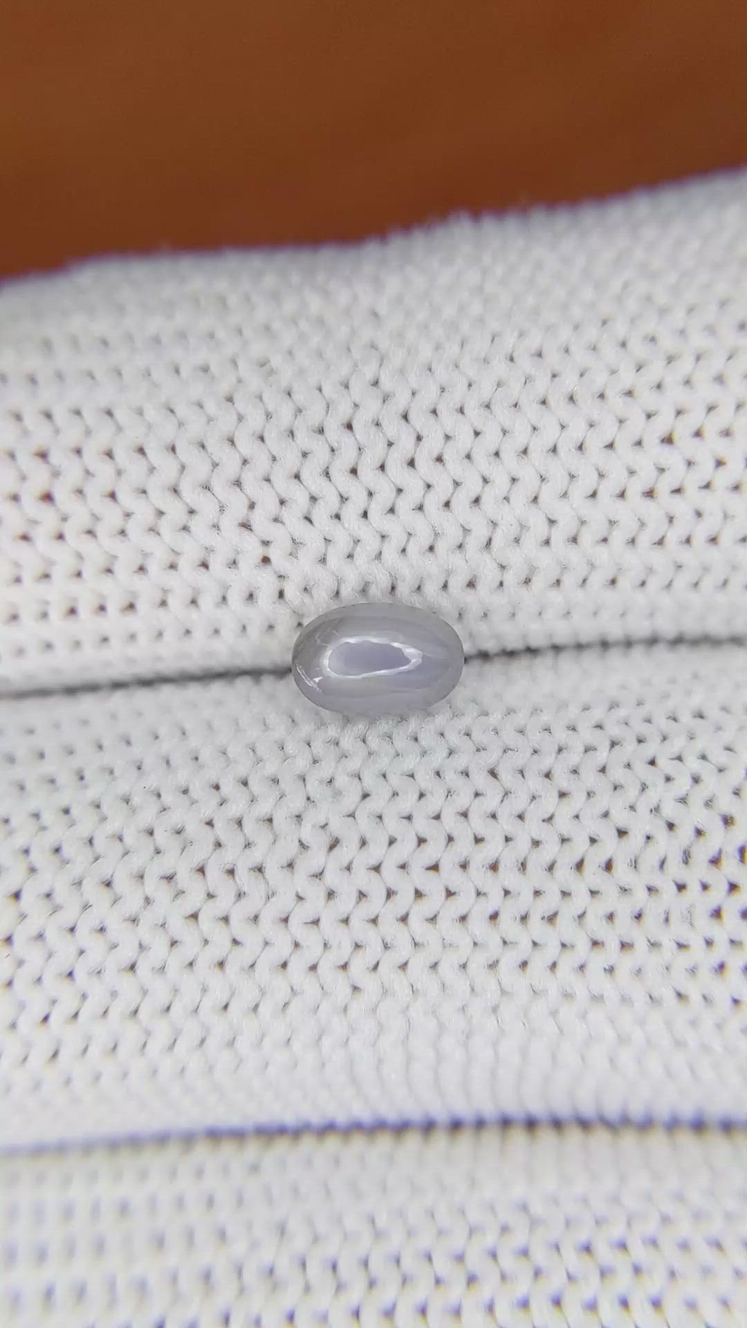 0.78 Ct. Bluish Grey Star Sapphire from Ceylon (Sri Lanka) Size Video