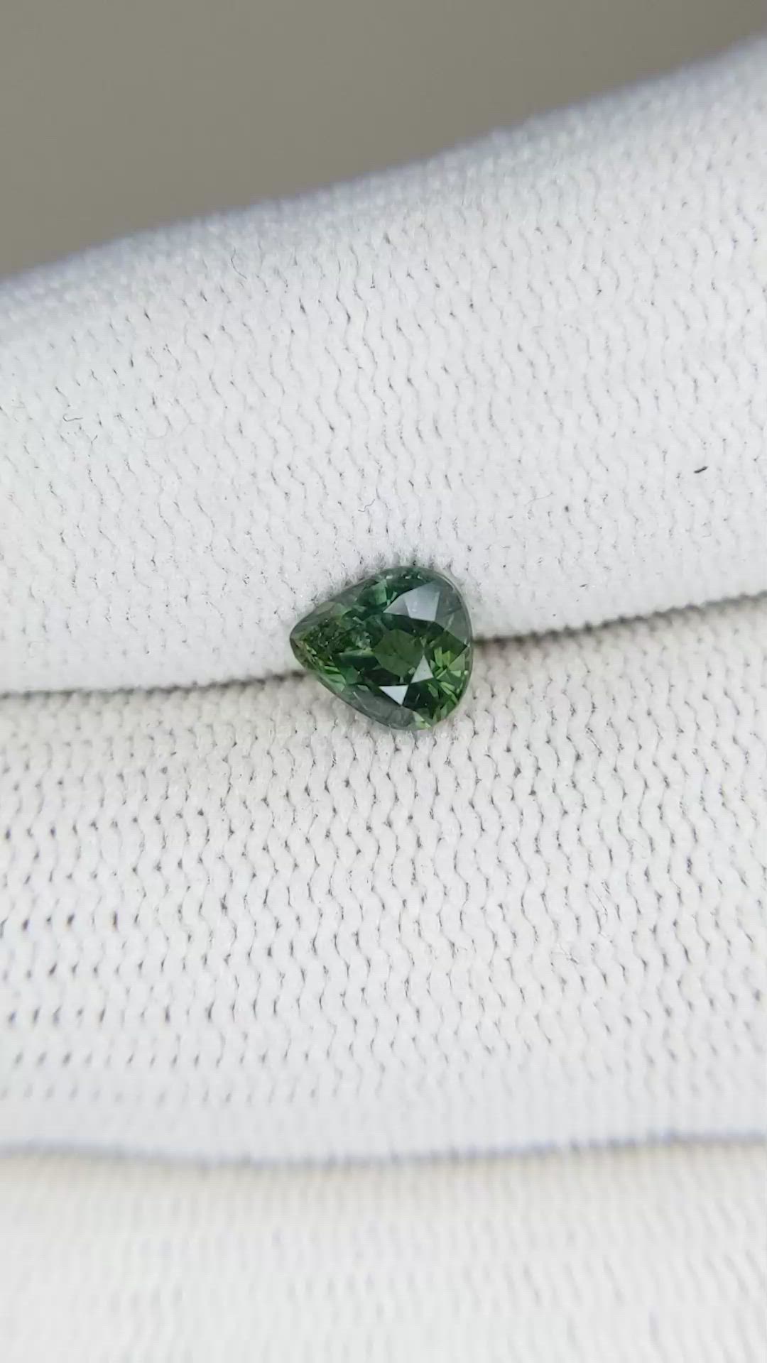 1.00 Ct. Green Sapphire from Madagascar Size Video