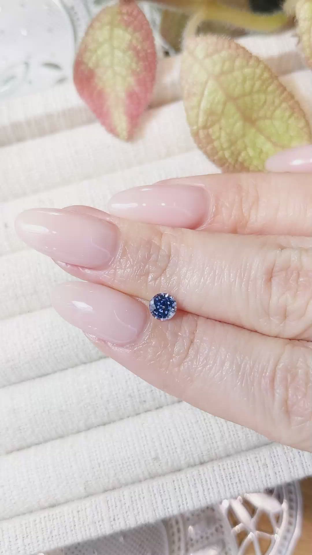 0.64 Ct. Blue Sapphire from Ceylon (Sri Lanka) Size Video