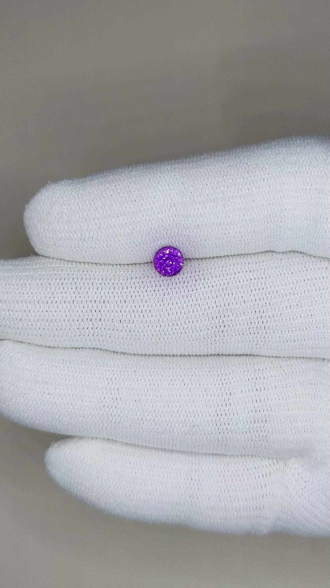 0.67 Ct. Color Change Sapphire from Ceylon (Sri Lanka) Size Video