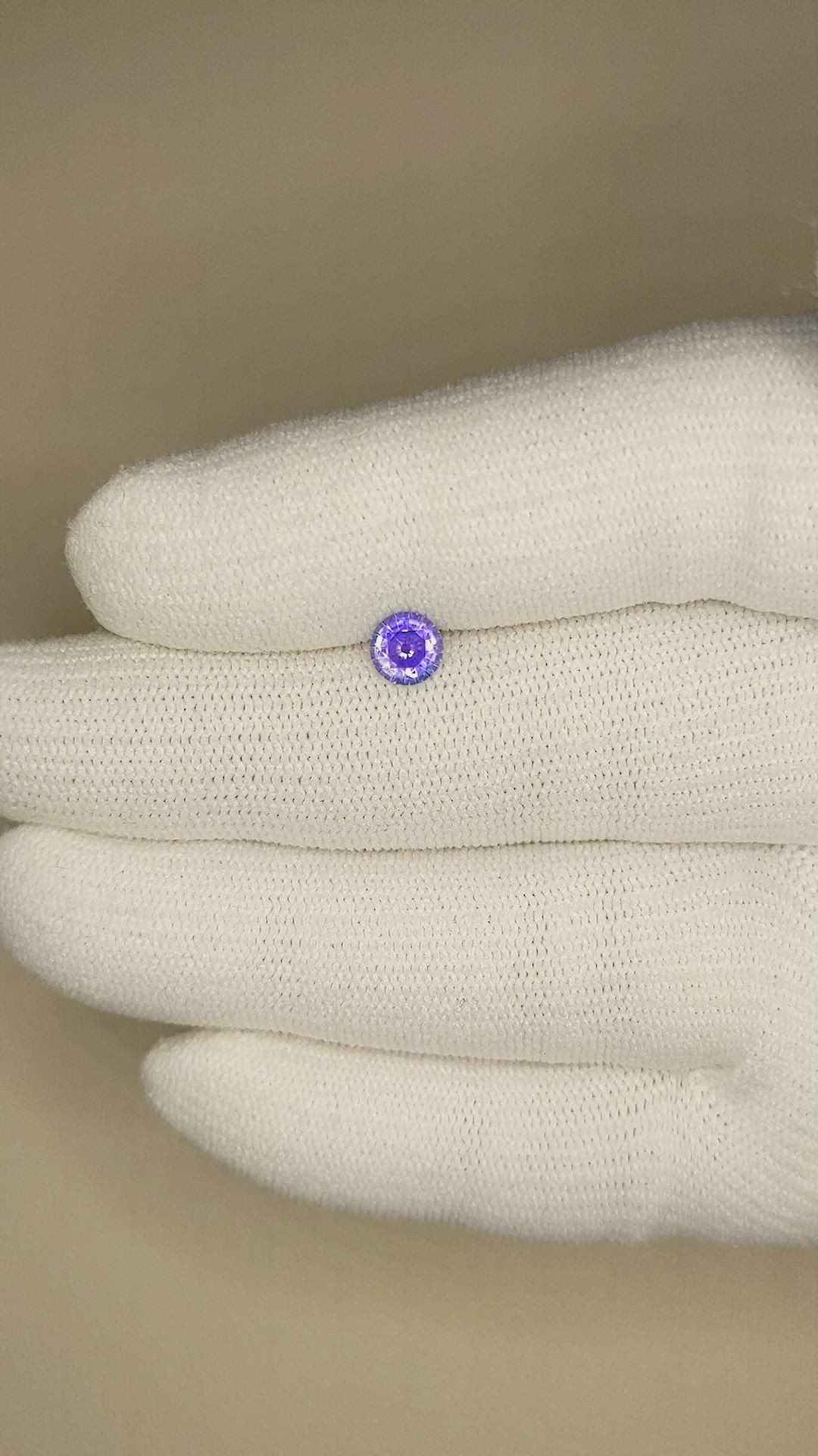 0.62 Ct. Color Change Sapphire from Ceylon (Sri Lanka) Size Video