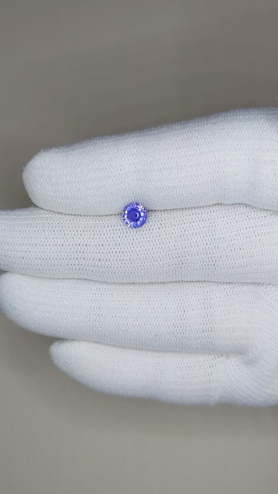 0.62 Ct. Color Change Sapphire from Ceylon (Sri Lanka) Size Video