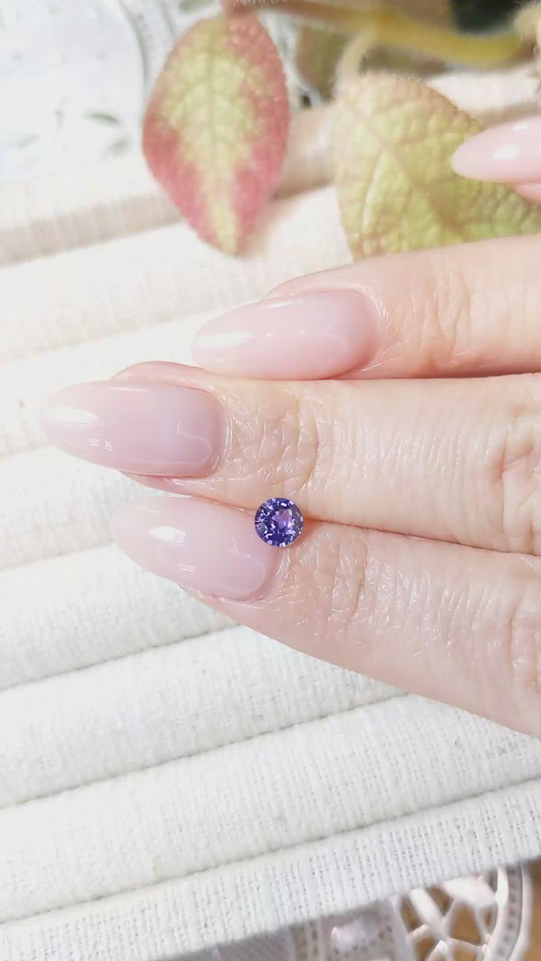 0.62 Ct. Color Change Sapphire from Ceylon (Sri Lanka) Size Video