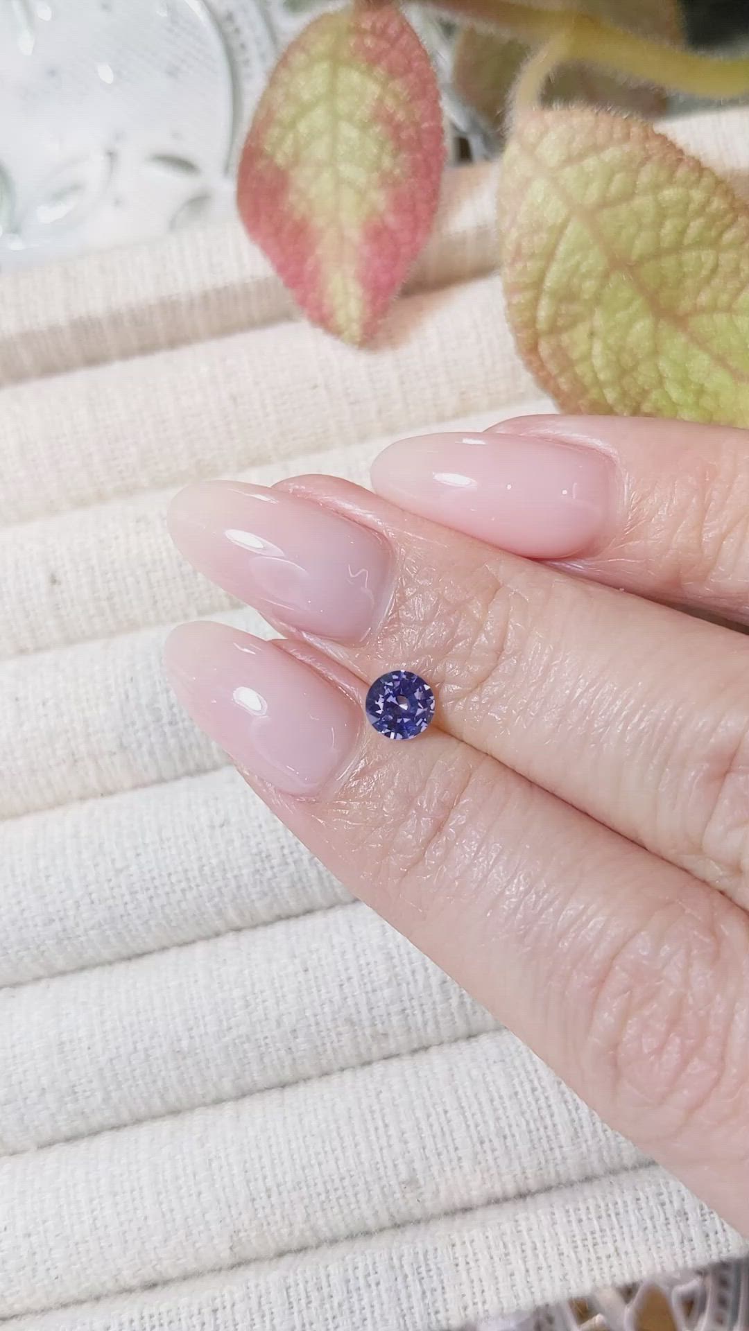 0.62 Ct. Violet Sapphire from Ceylon (Sri Lanka) Size Video