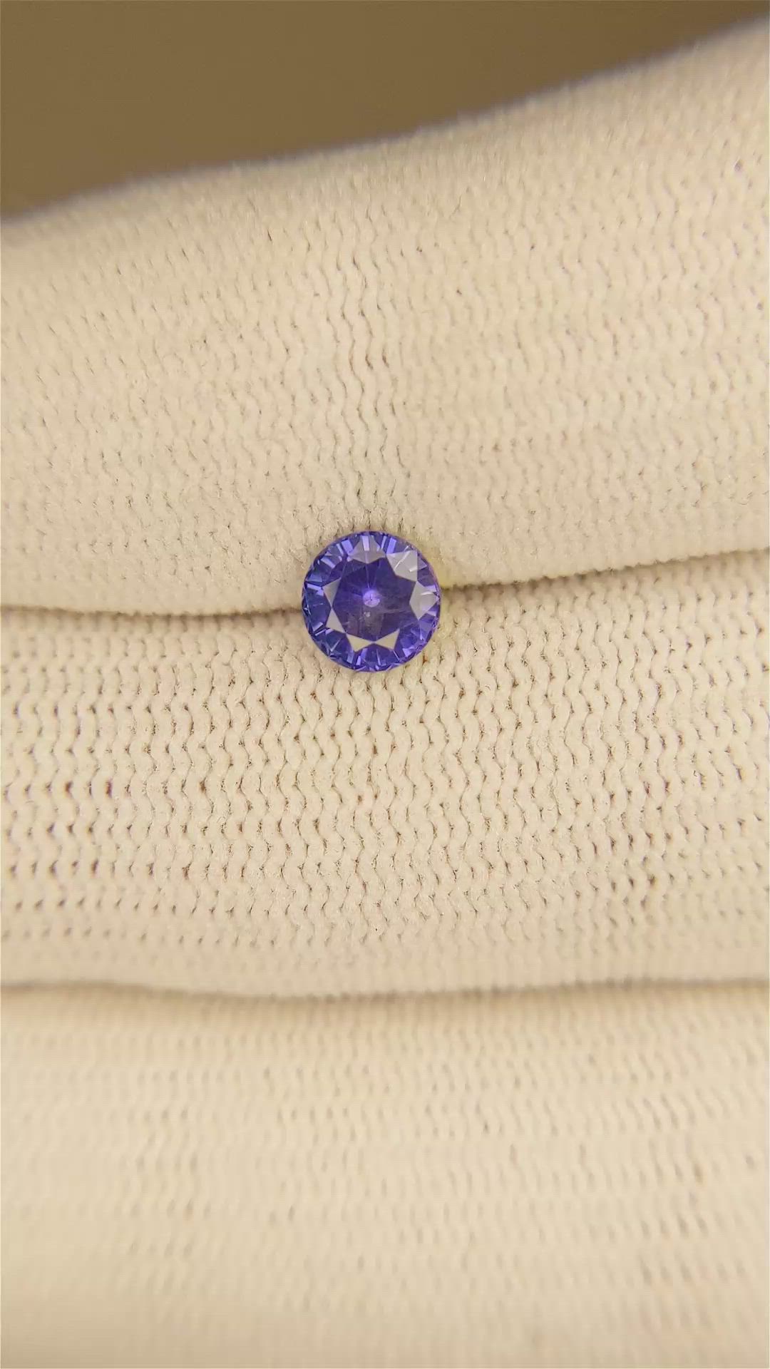 0.76 Ct. Color Change Sapphire from Ceylon (Sri Lanka) Size Video