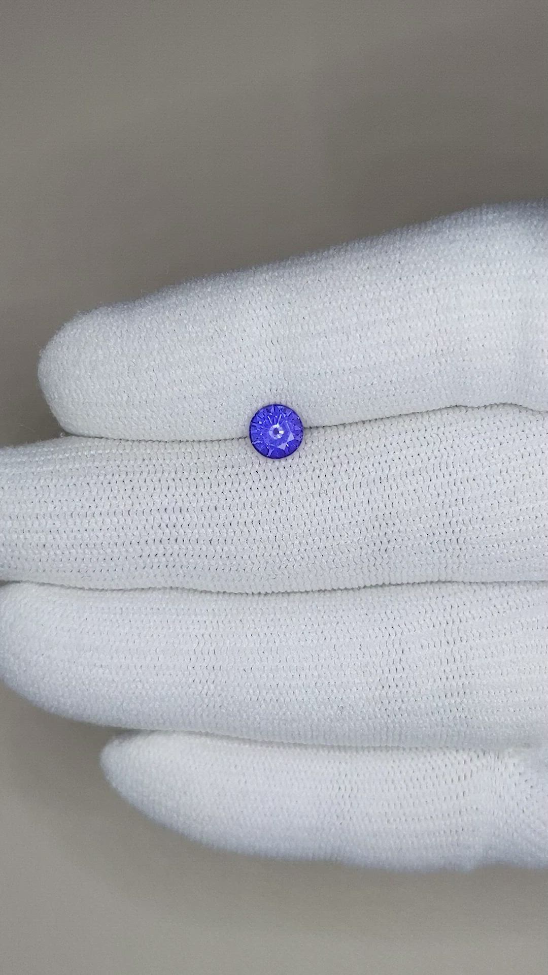 0.76 Ct. Color Change Sapphire from Ceylon (Sri Lanka) Size Video