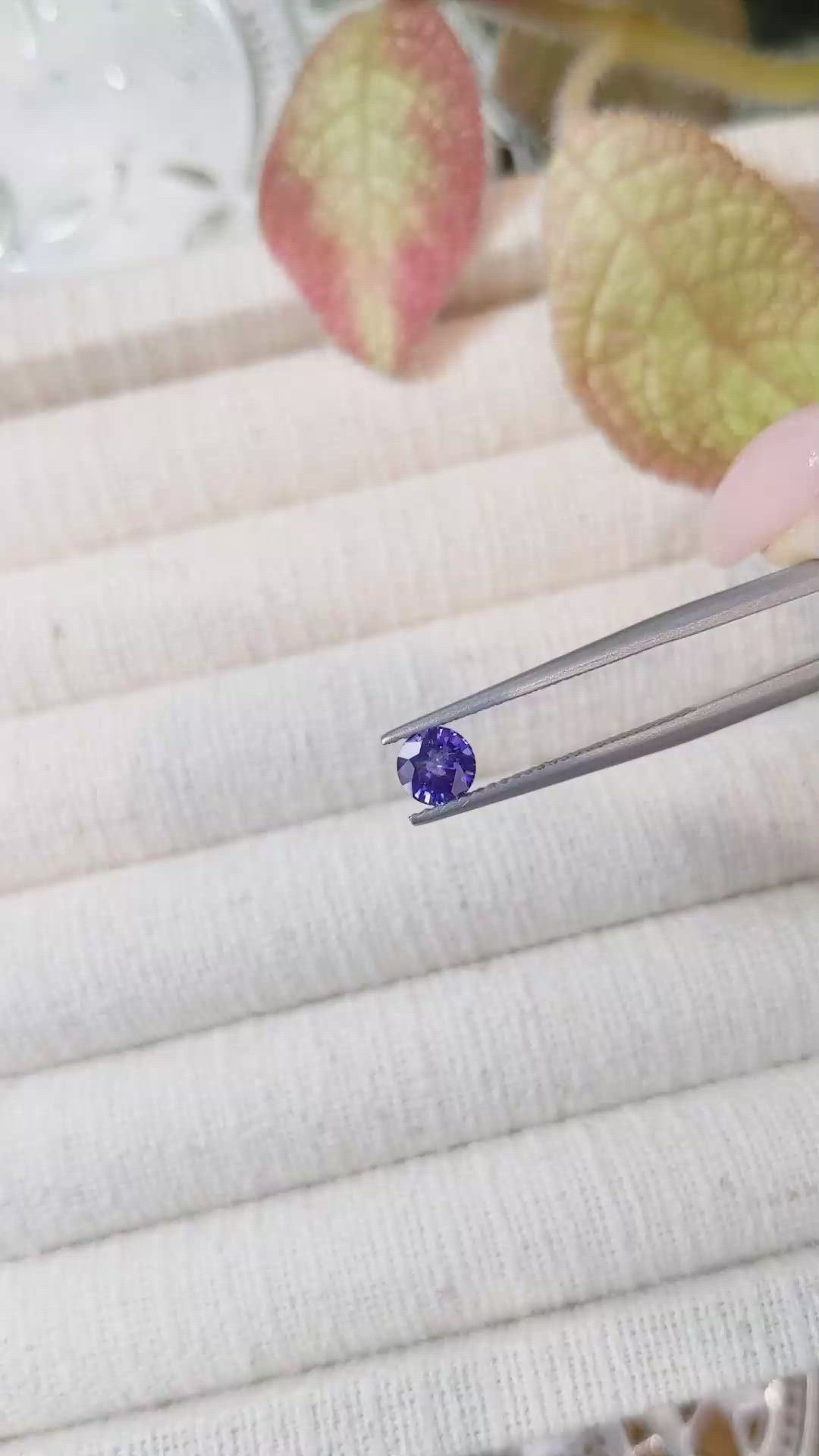 0.76 Ct. Color Change Sapphire from Ceylon (Sri Lanka) Size Video