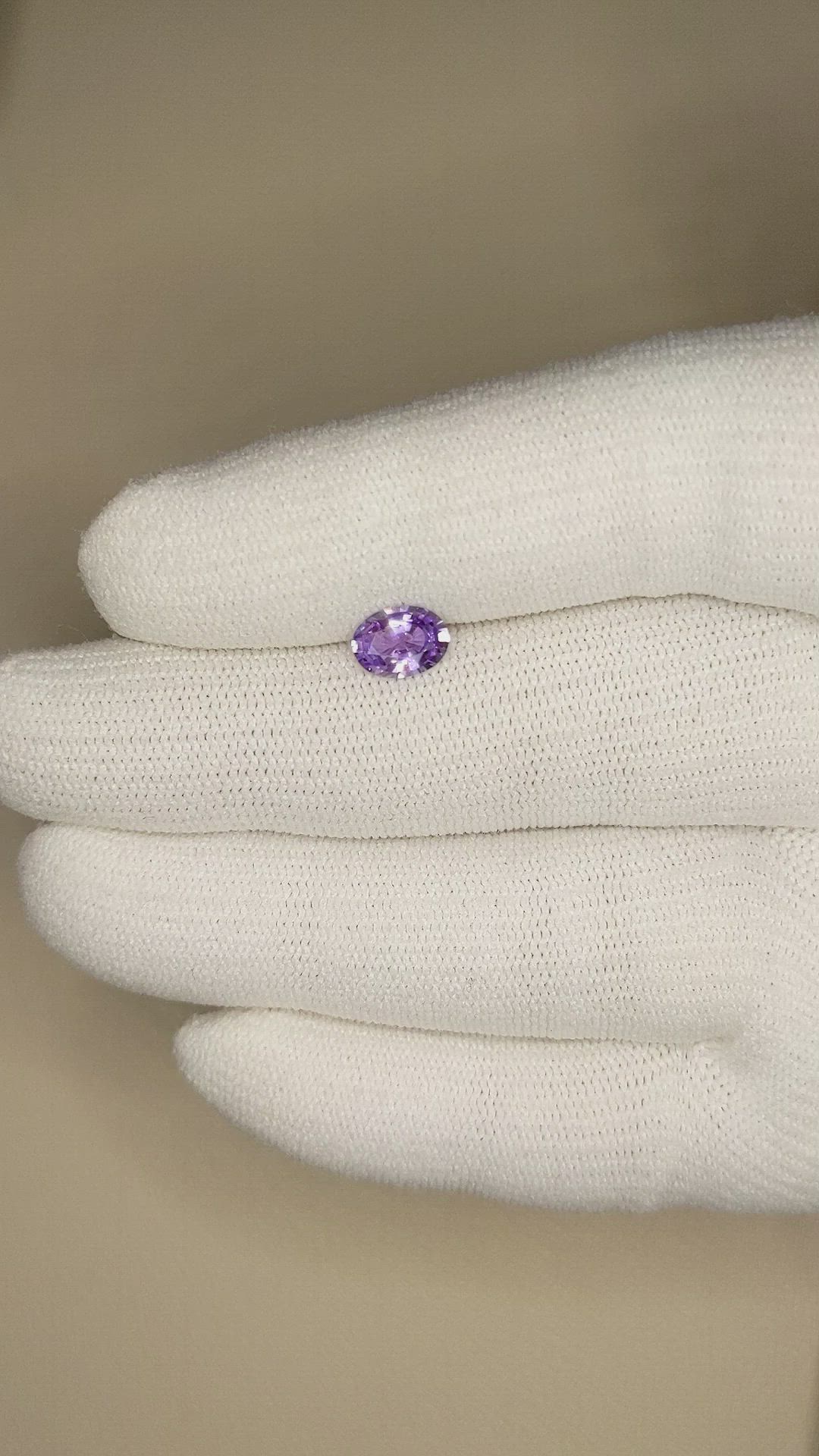 0.93 Ct. Color Change Sapphire from Ceylon (Sri Lanka) Size Video