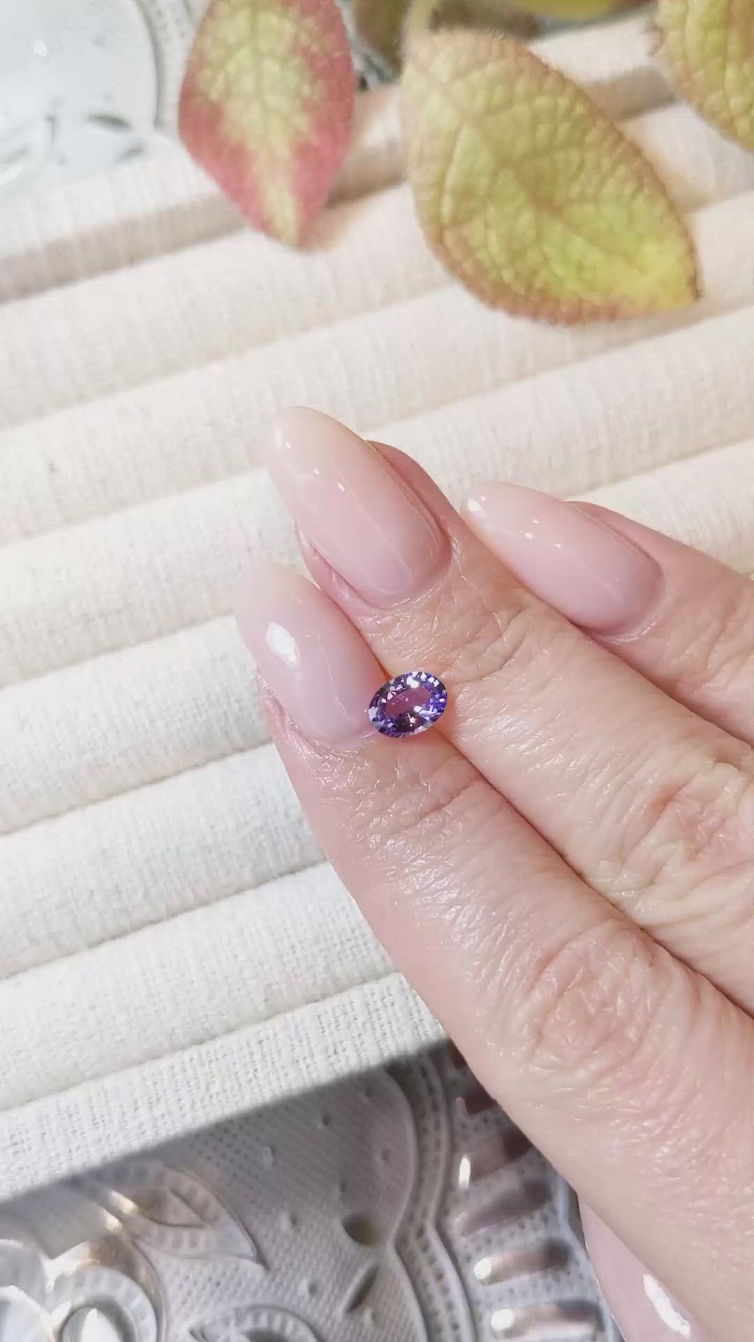 0.93 Ct. Color Change Sapphire from Ceylon (Sri Lanka) Size Video