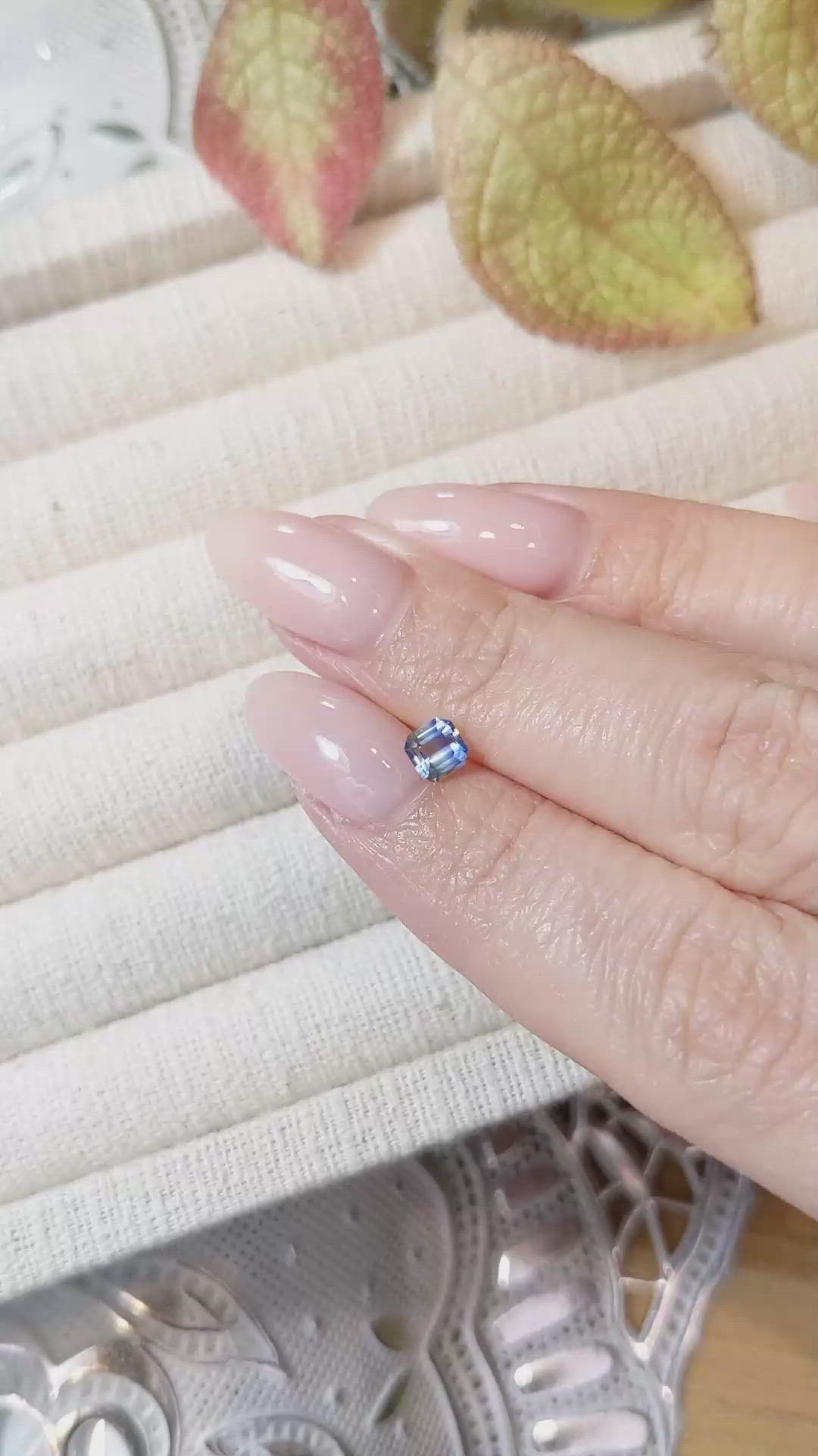 0.53 Ct. Bi Color Sapphire from Ceylon (Sri Lanka) Size Video