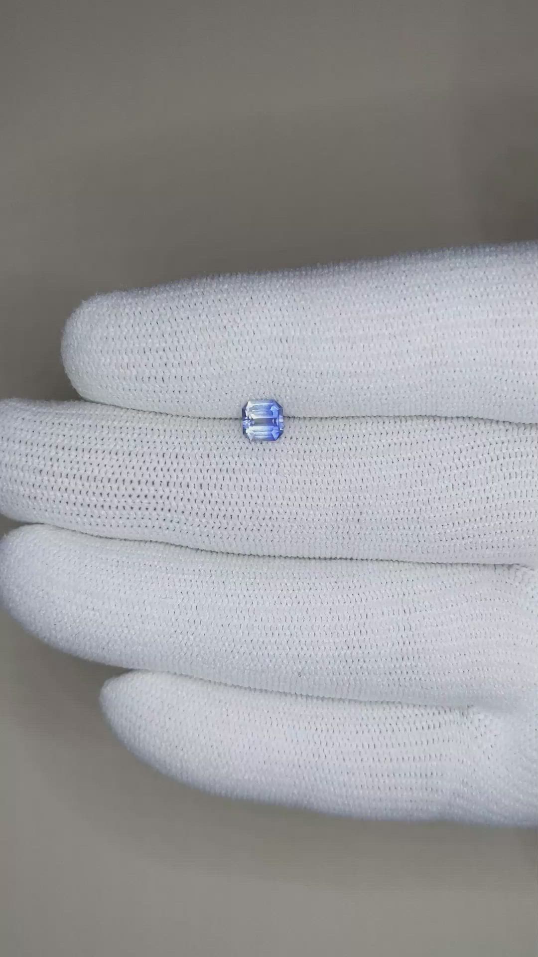 0.53 Ct. Bi Color Sapphire from Ceylon (Sri Lanka) Size Video