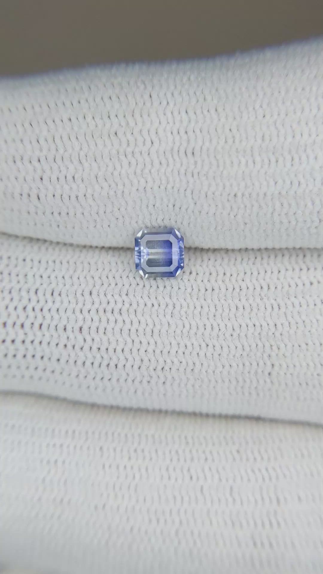 0.53 Ct. Bi Color Sapphire from Ceylon (Sri Lanka) Size Video