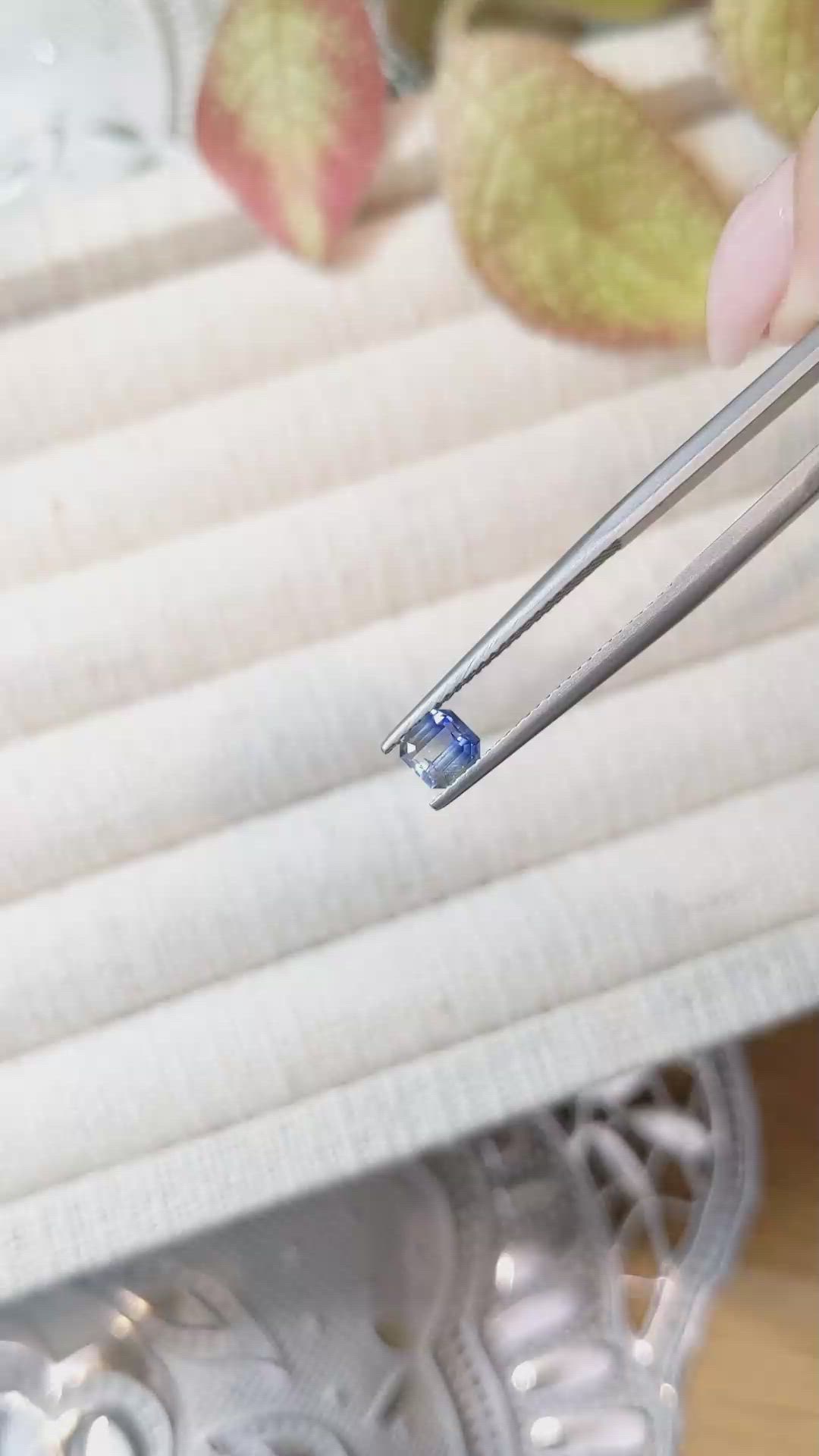 0.53 Ct. Bi Color Sapphire from Ceylon (Sri Lanka) Size Video