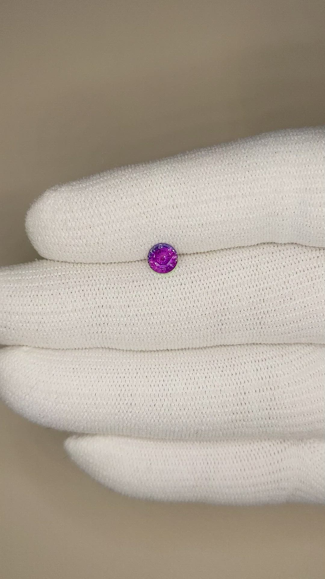 0.66 Ct. Color Change Sapphire from Ceylon (Sri Lanka) Size Video