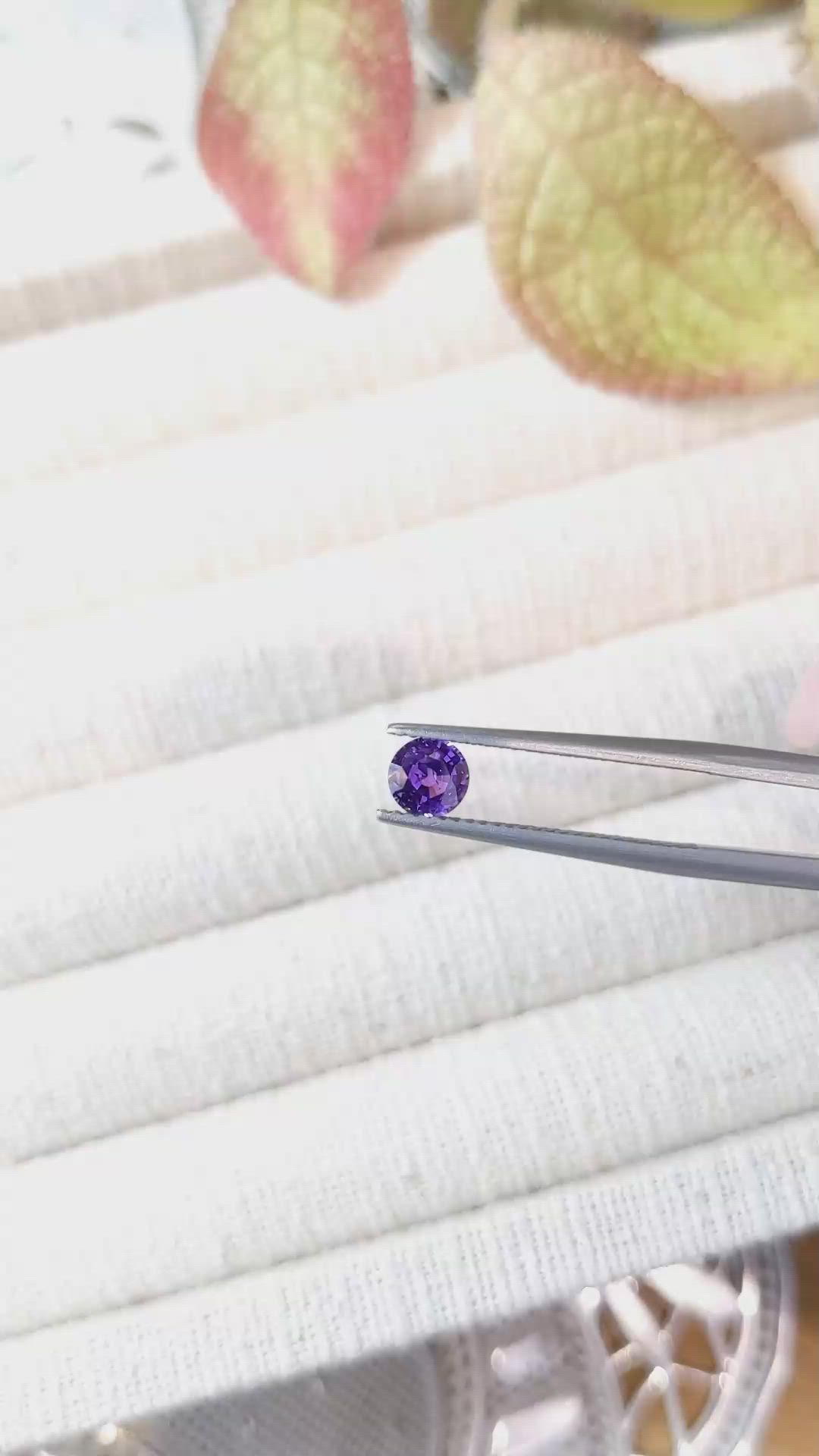 0.66 Ct. Color Change Sapphire from Ceylon (Sri Lanka) Size Video