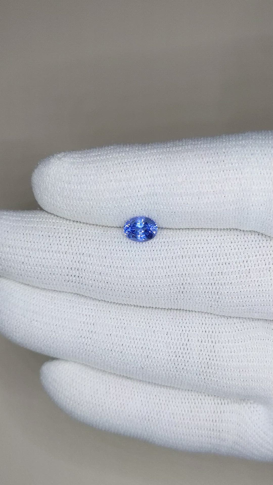 0.94 Ct. Blue Sapphire from Ceylon (Sri Lanka) Size Video