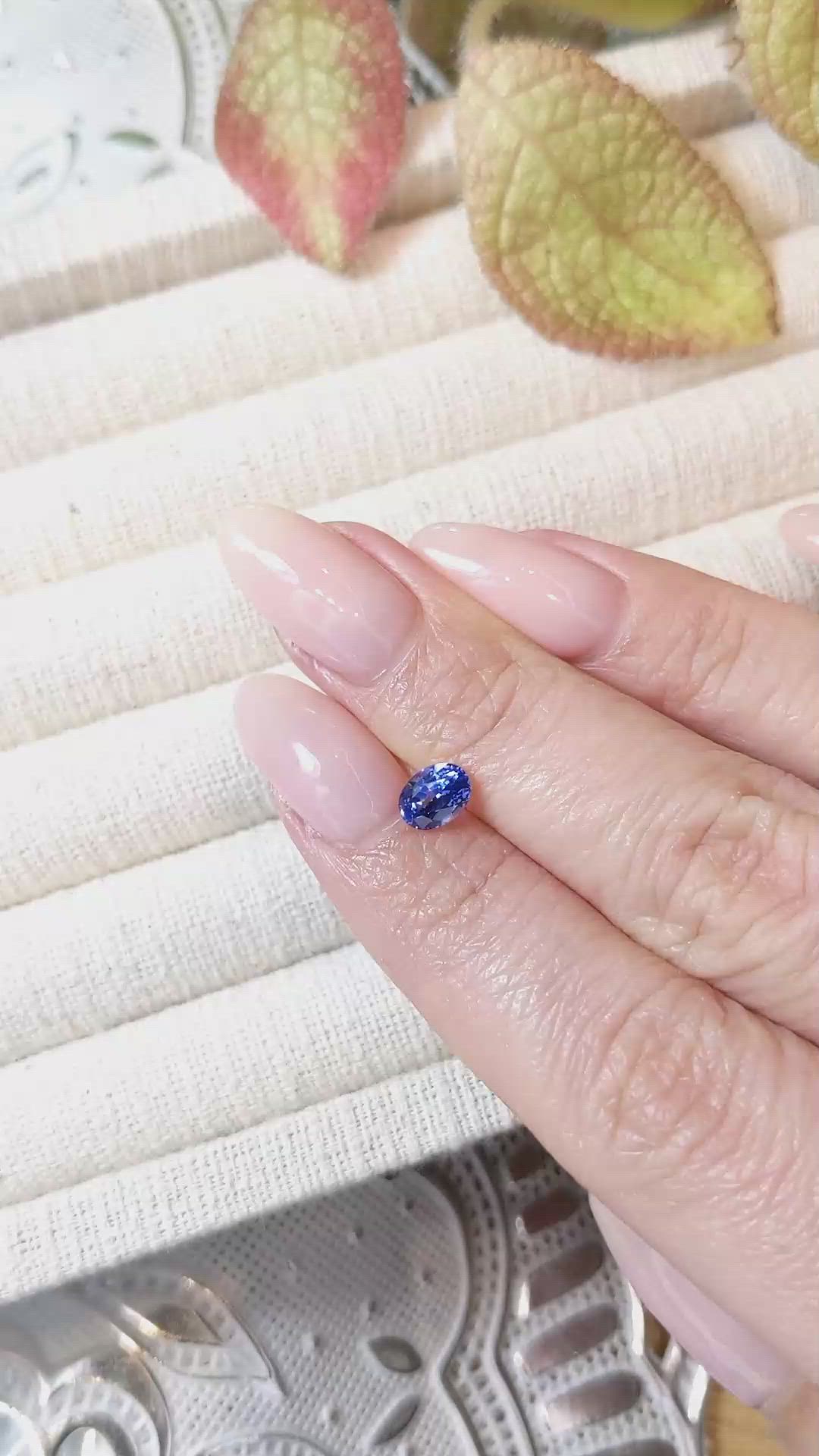 0.94 Ct. Blue Sapphire from Ceylon (Sri Lanka) Size Video