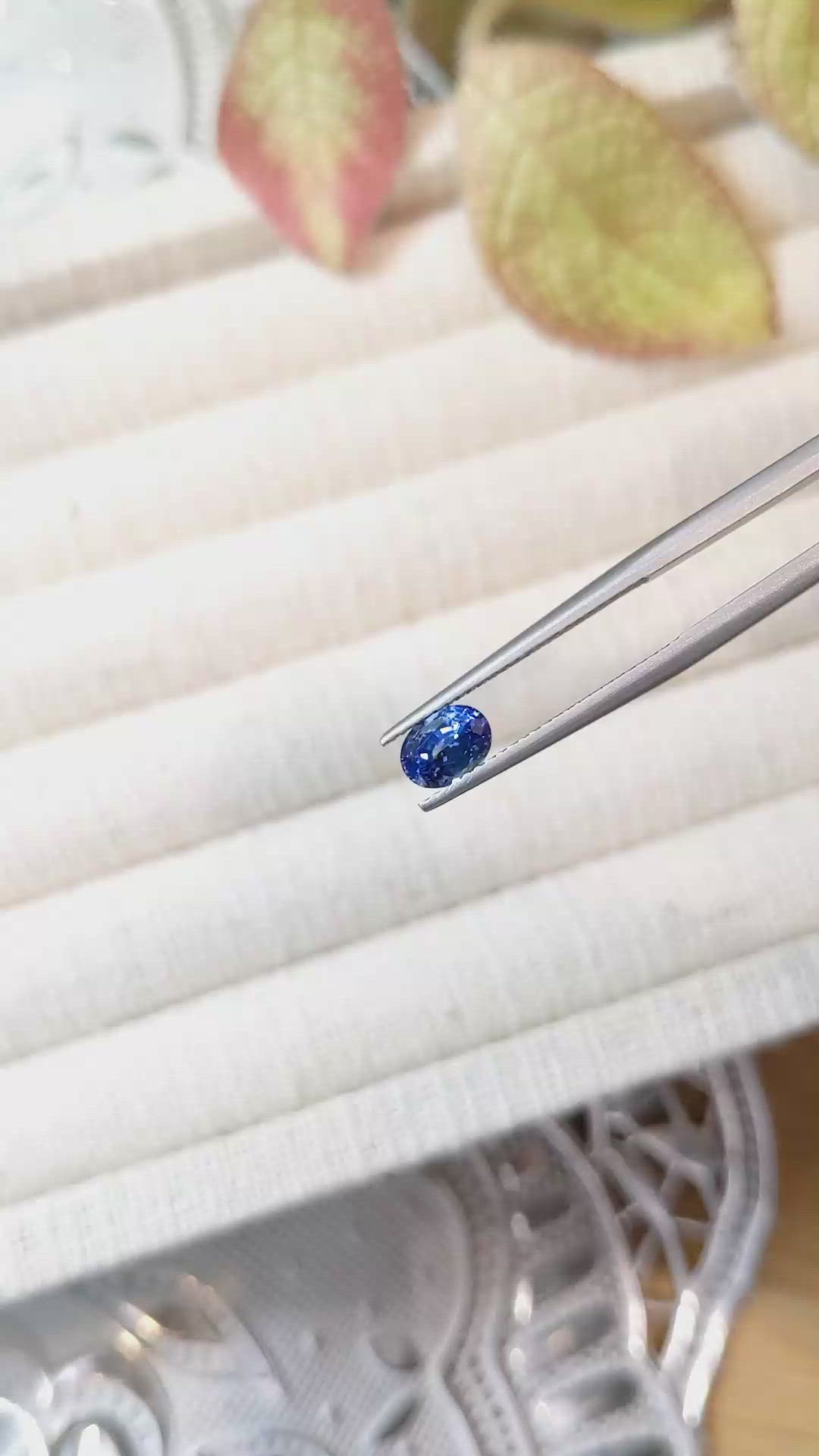 0.94 Ct. Blue Sapphire from Ceylon (Sri Lanka) Size Video