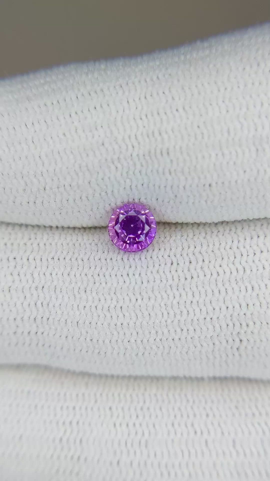 0.72 Ct. Purplish Pink Sapphire from Ceylon (Sri Lanka) Size Video