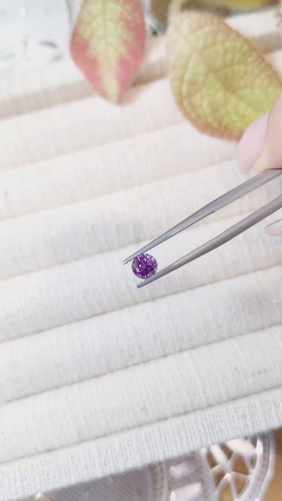 0.72 Ct. Purplish Pink Sapphire from Ceylon (Sri Lanka) Size Video