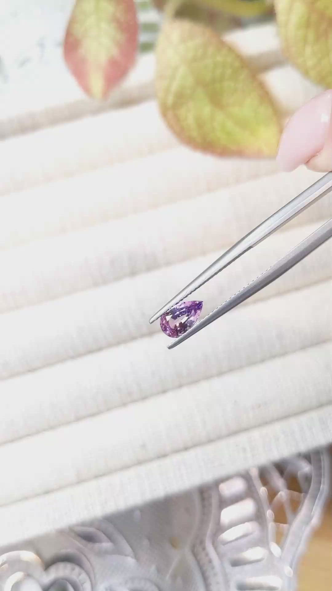 0.90 Ct. Pink Sapphire from Ceylon (Sri Lanka) Size Video