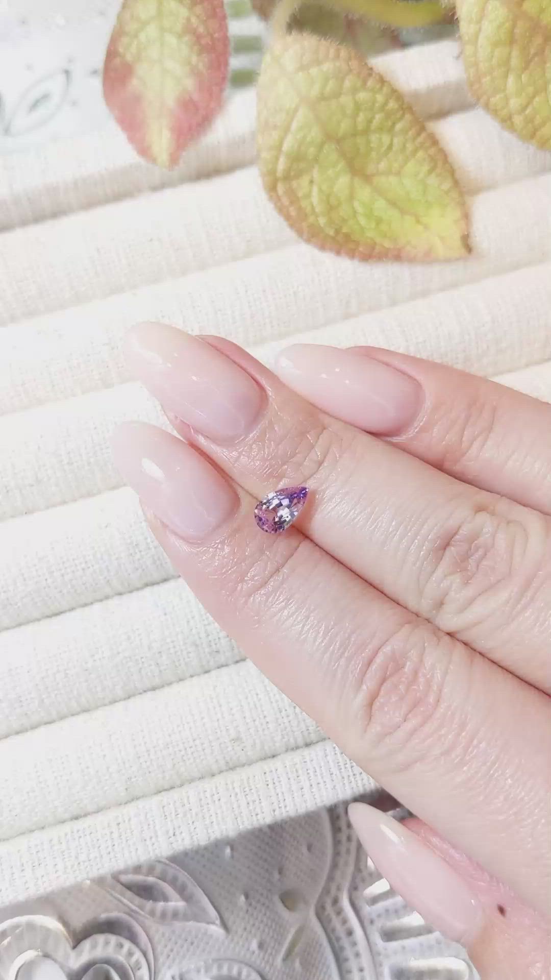 0.90 Ct. Pink Sapphire from Ceylon (Sri Lanka) Size Video