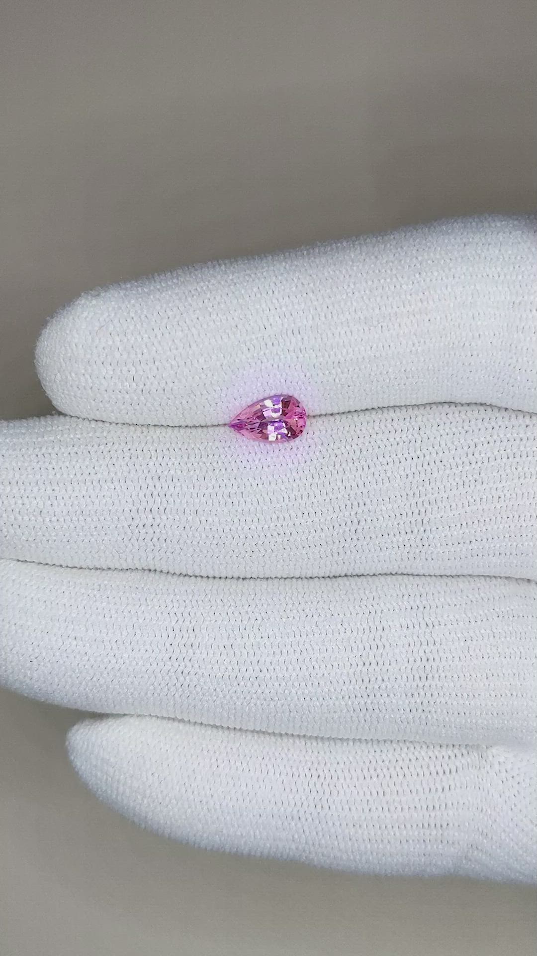 0.90 Ct. Pink Sapphire from Ceylon (Sri Lanka) Size Video