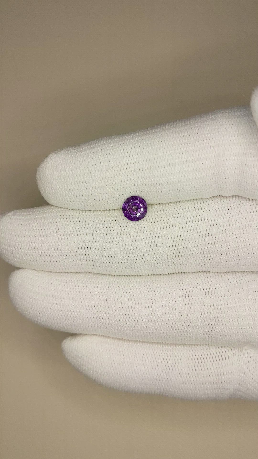 0.68 Ct. Color Change Sapphire from Ceylon (Sri Lanka) Size Video