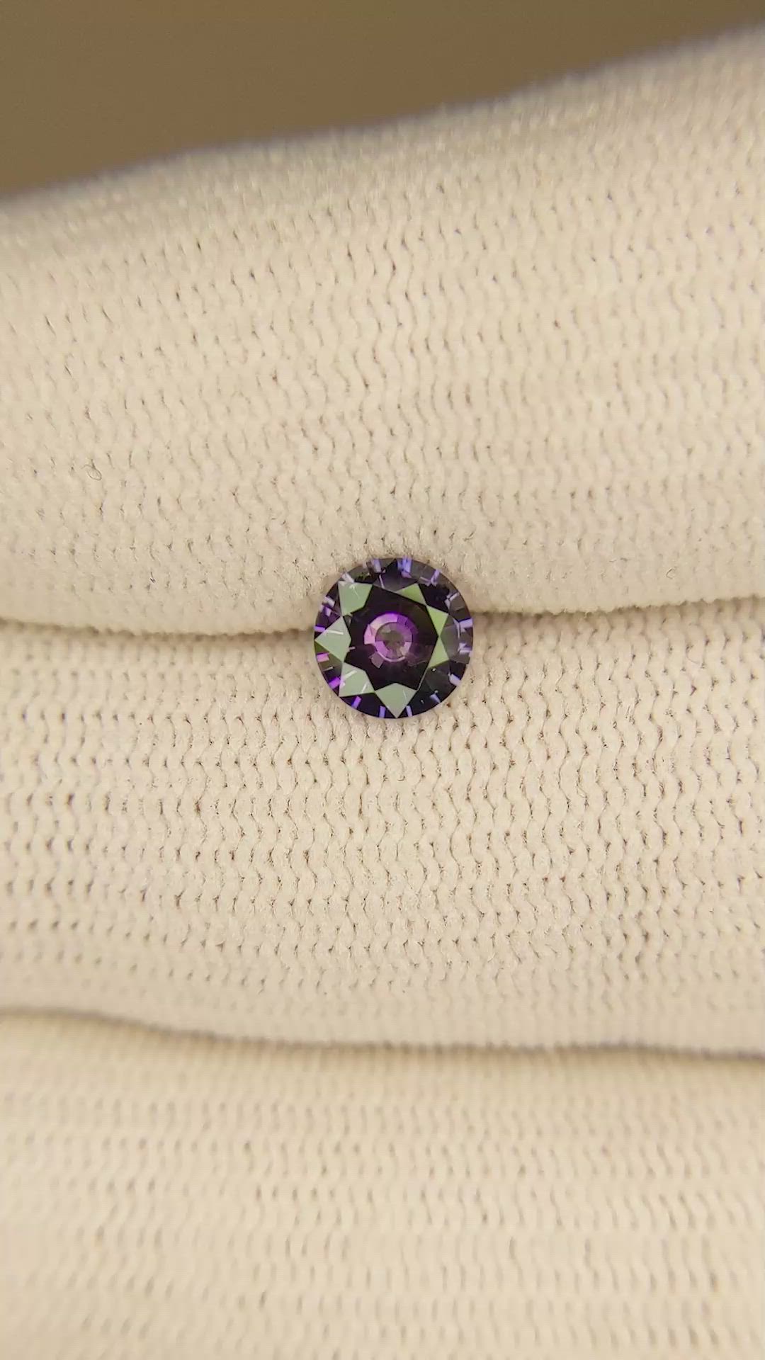 0.68 Ct. Color Change Sapphire from Ceylon (Sri Lanka) Size Video