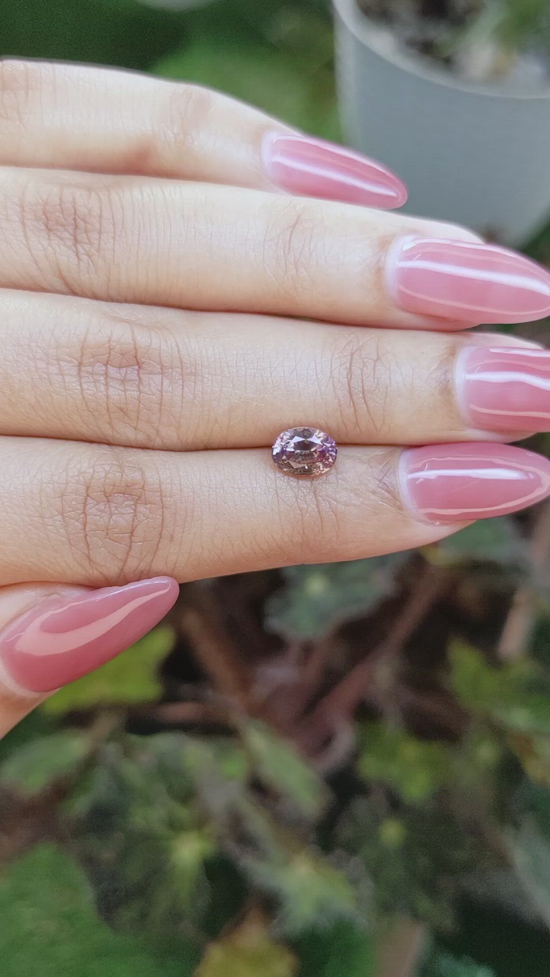 1.28 Ct. Bi Color Sapphire from Ceylon (Sri Lanka) Size Video