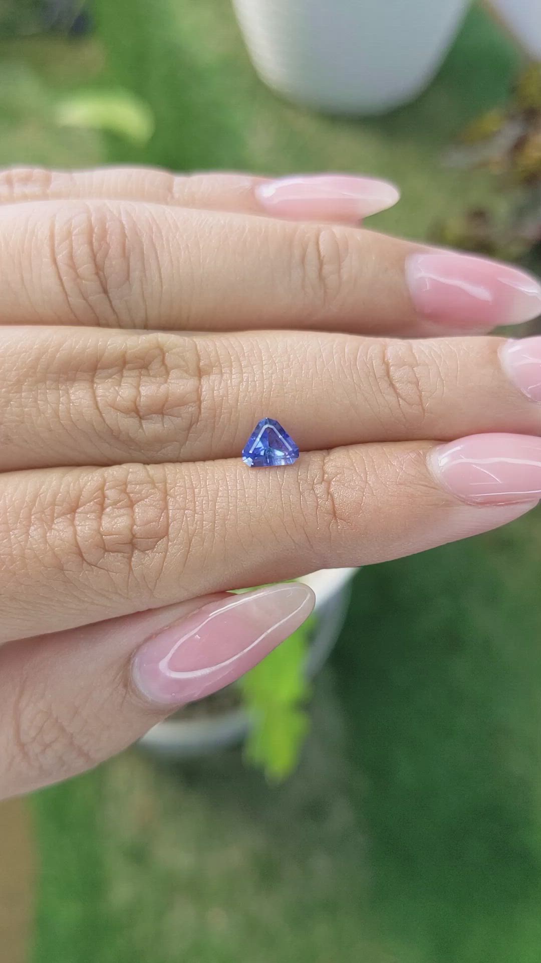 0.66 Ct. Blue Sapphire from Ceylon (Sri Lanka) Size Video