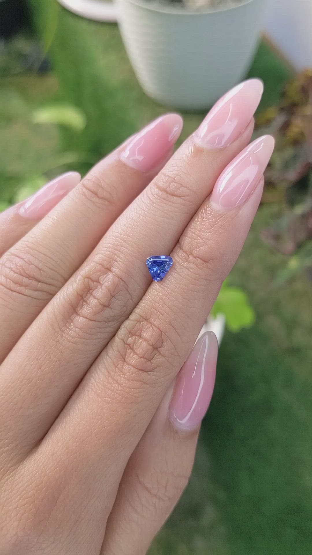 0.66 Ct. Blue Sapphire from Ceylon (Sri Lanka) Size Video