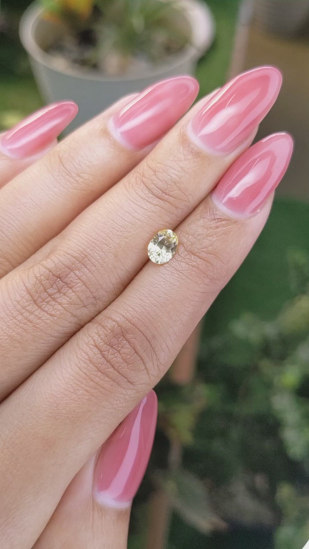 0.82 Ct. Yellow Sapphire from Ceylon (Sri Lanka) Size Video