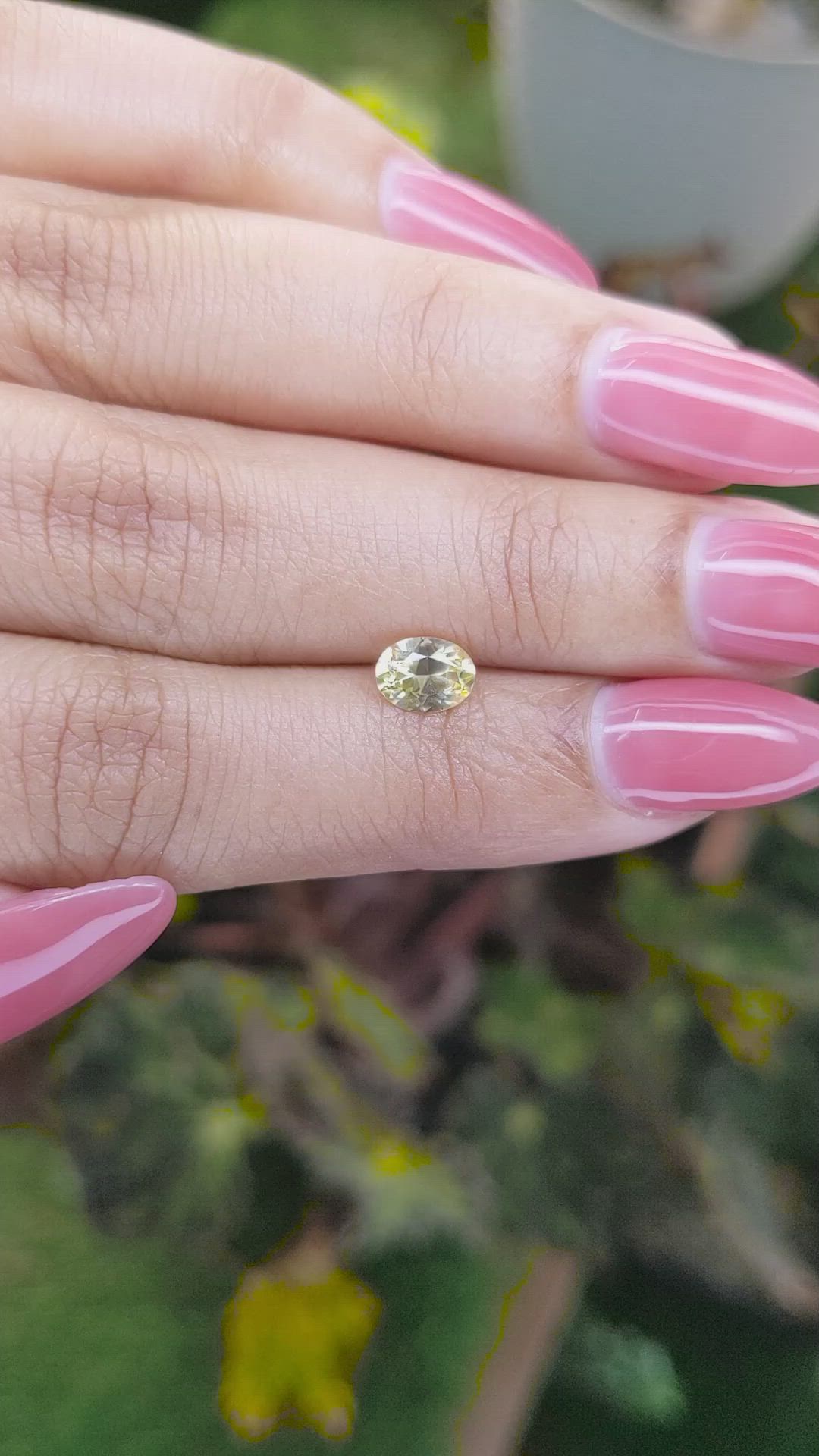 0.82 Ct. Yellow Sapphire from Ceylon (Sri Lanka) Size Video