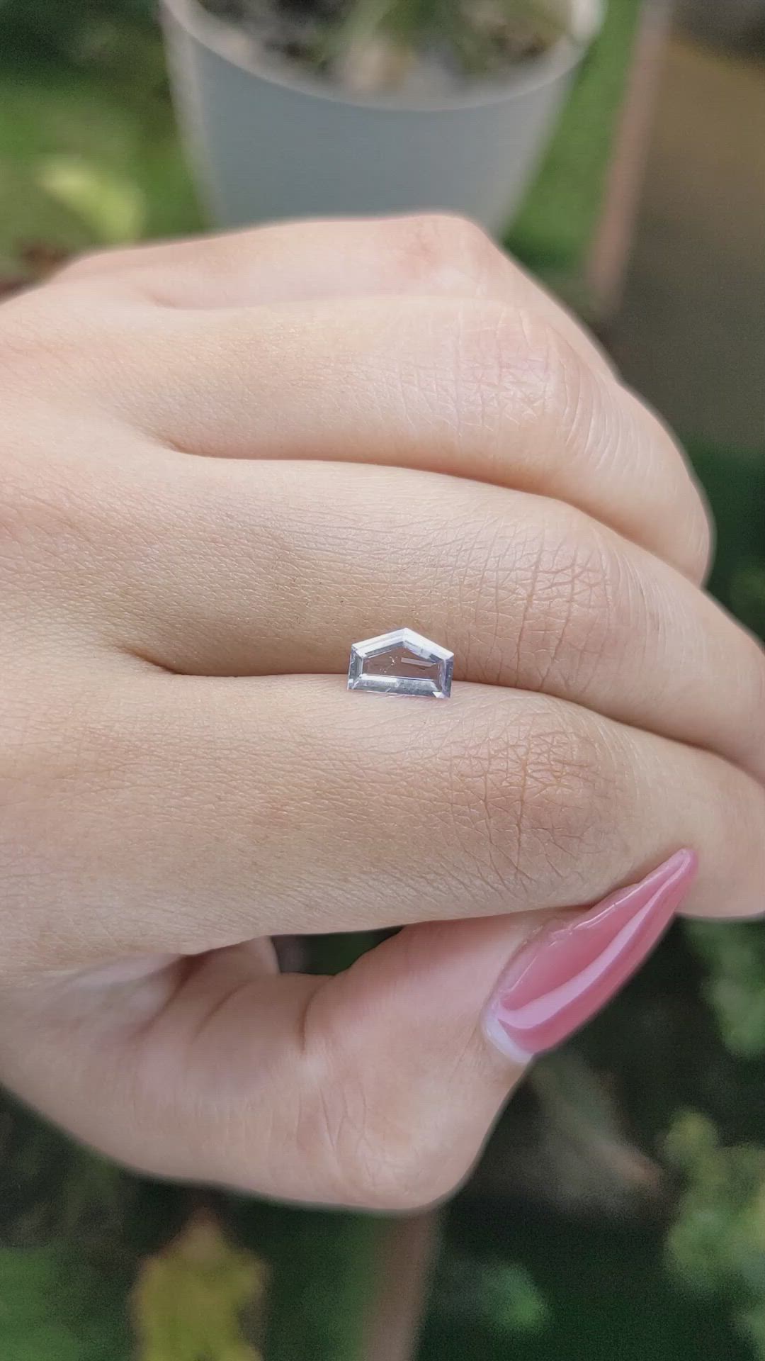 0.82 Ct. White Sapphire from Ceylon (Sri Lanka) Size Video