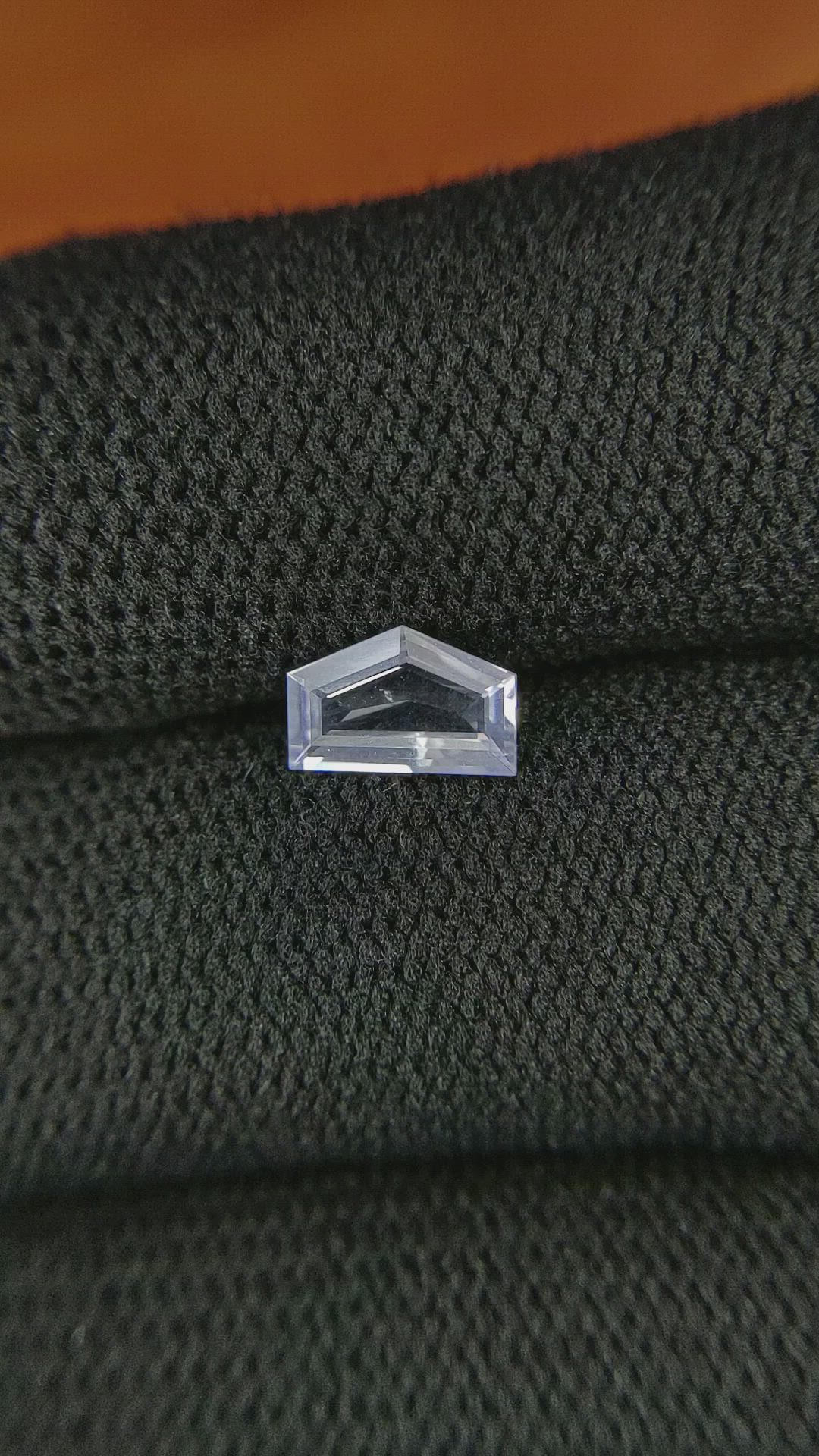 0.82 Ct. White Sapphire from Ceylon (Sri Lanka) Size Video