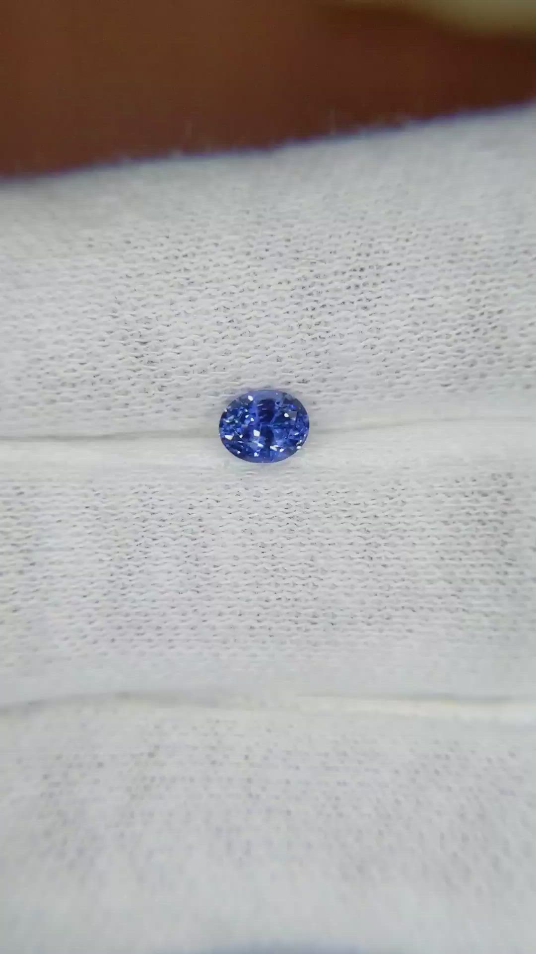 0.47 Ct. Blue Sapphire from Ceylon (Sri Lanka) Size Video
