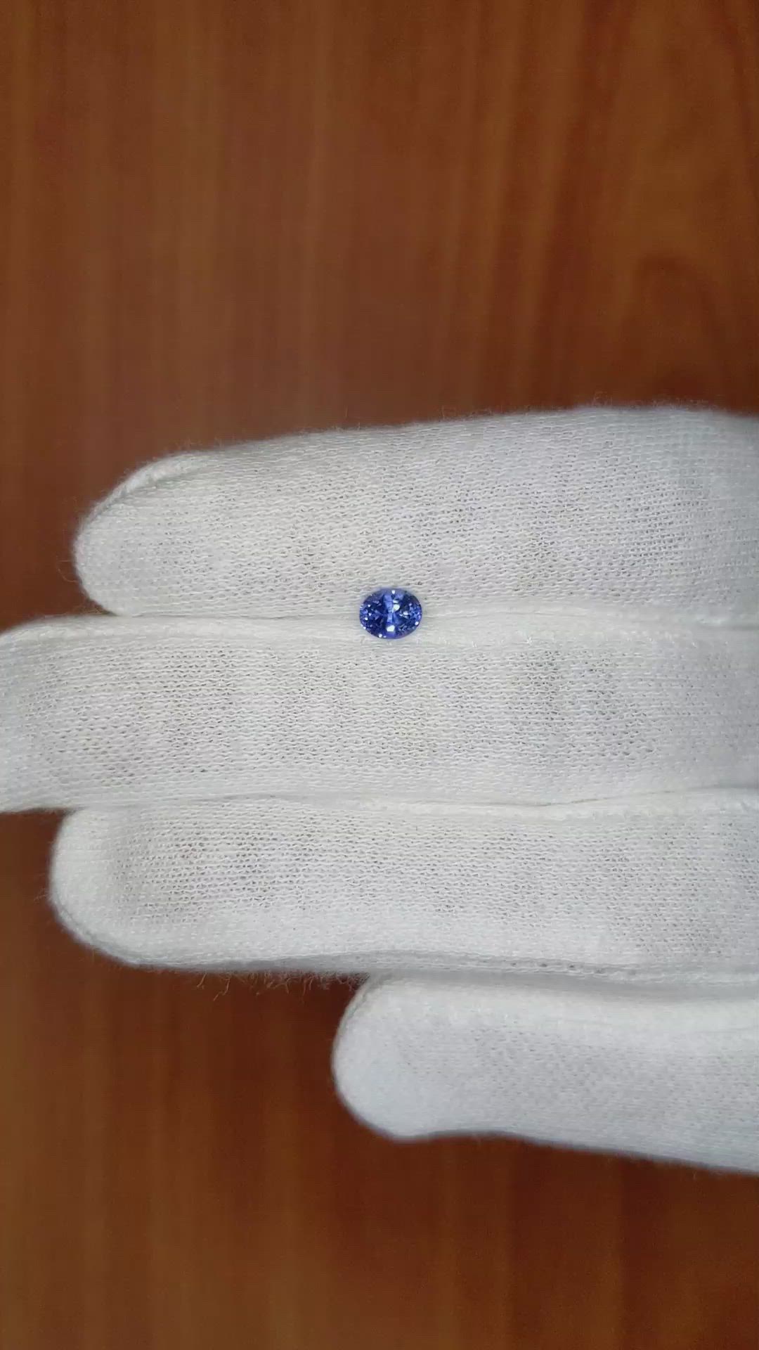 0.47 Ct. Blue Sapphire from Ceylon (Sri Lanka) Size Video