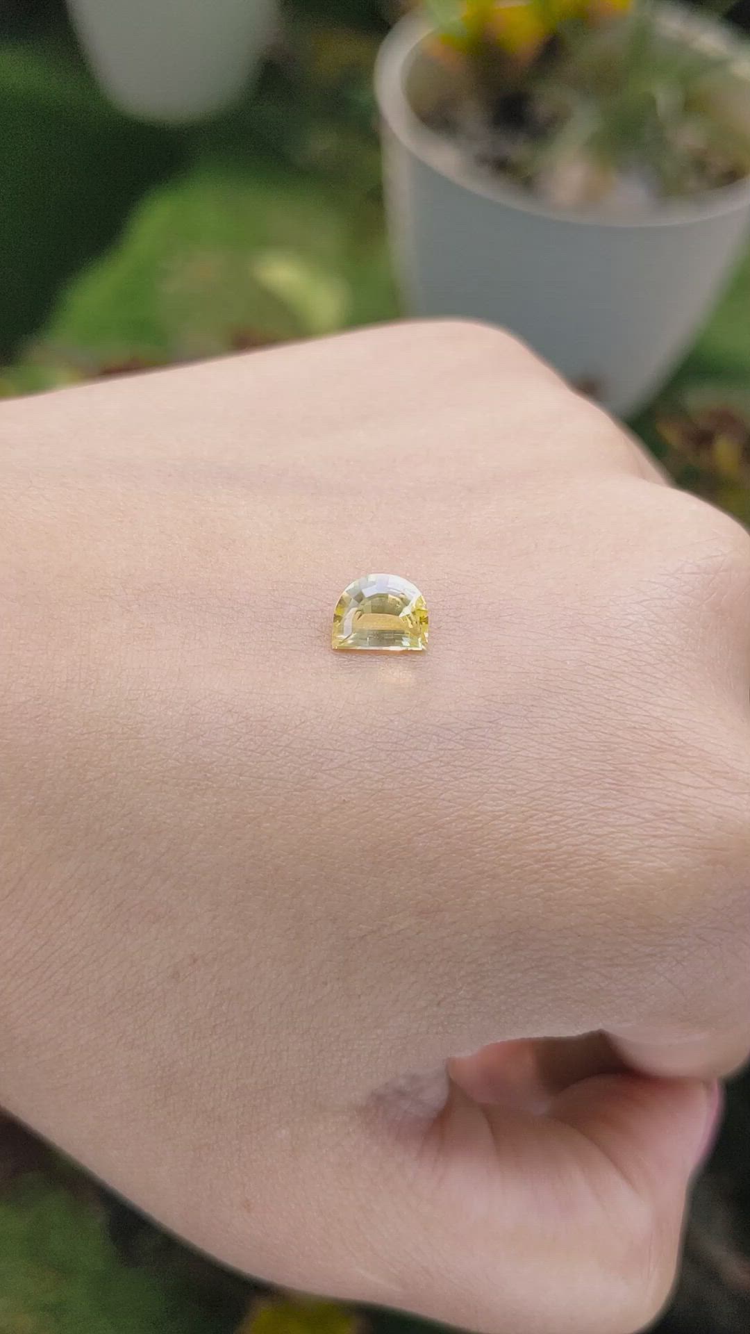 1.71 Ct. Yellow Sapphire from Ceylon (Sri Lanka) Size Video
