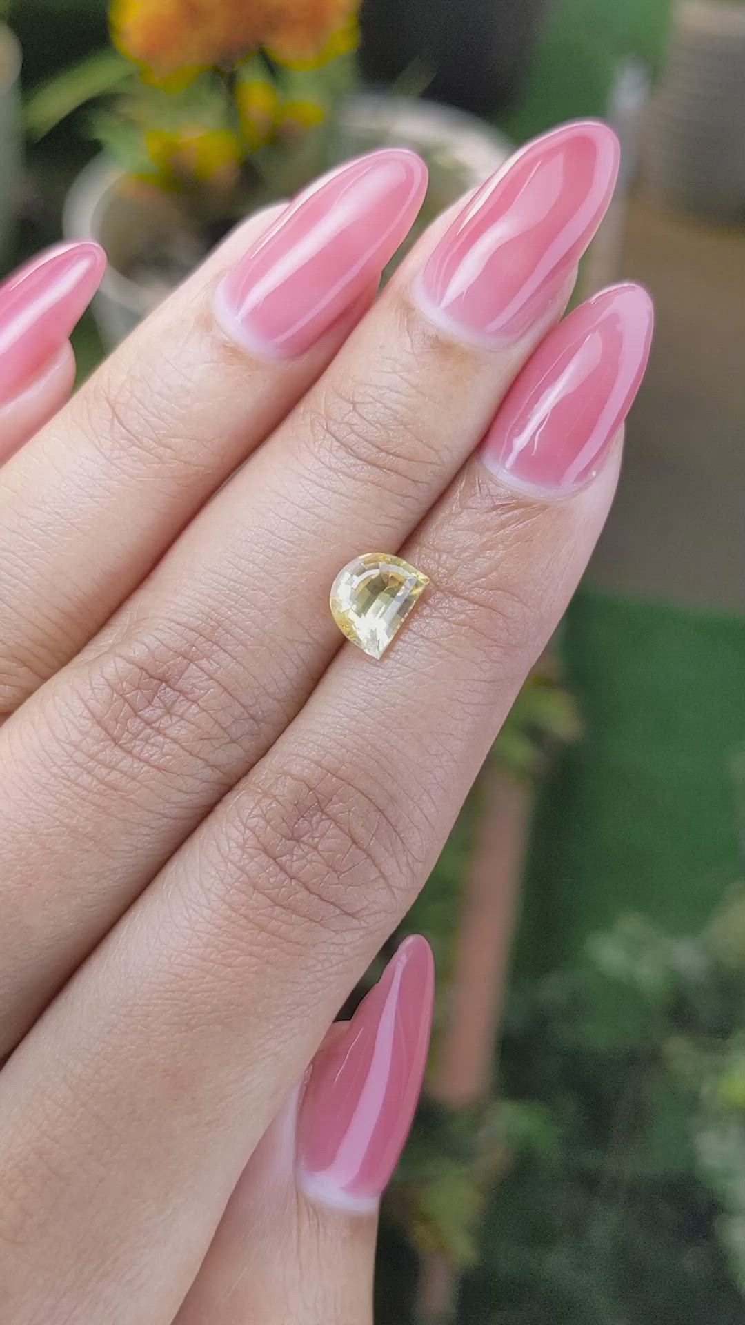 1.71 Ct. Yellow Sapphire from Ceylon (Sri Lanka) Size Video