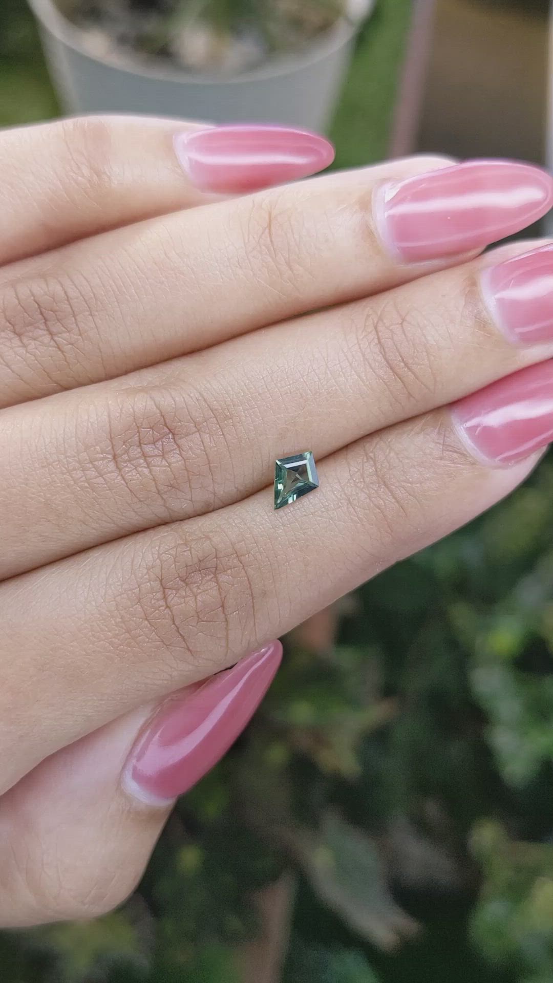 0.50 Ct. Green Sapphire from Madagascar Size Video